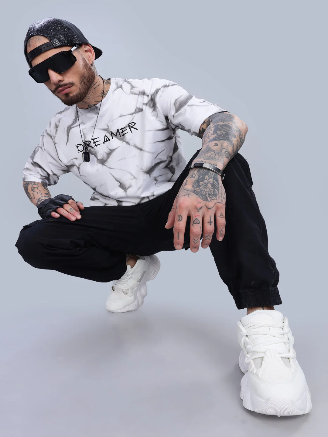Men Dreamer Oversized White T-Shirt - Image 5