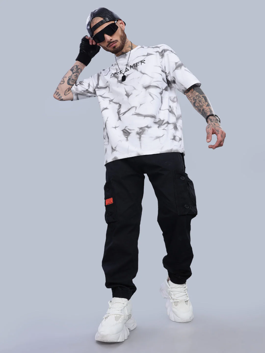 Men Dreamer Oversized White T-Shirt - Image 6