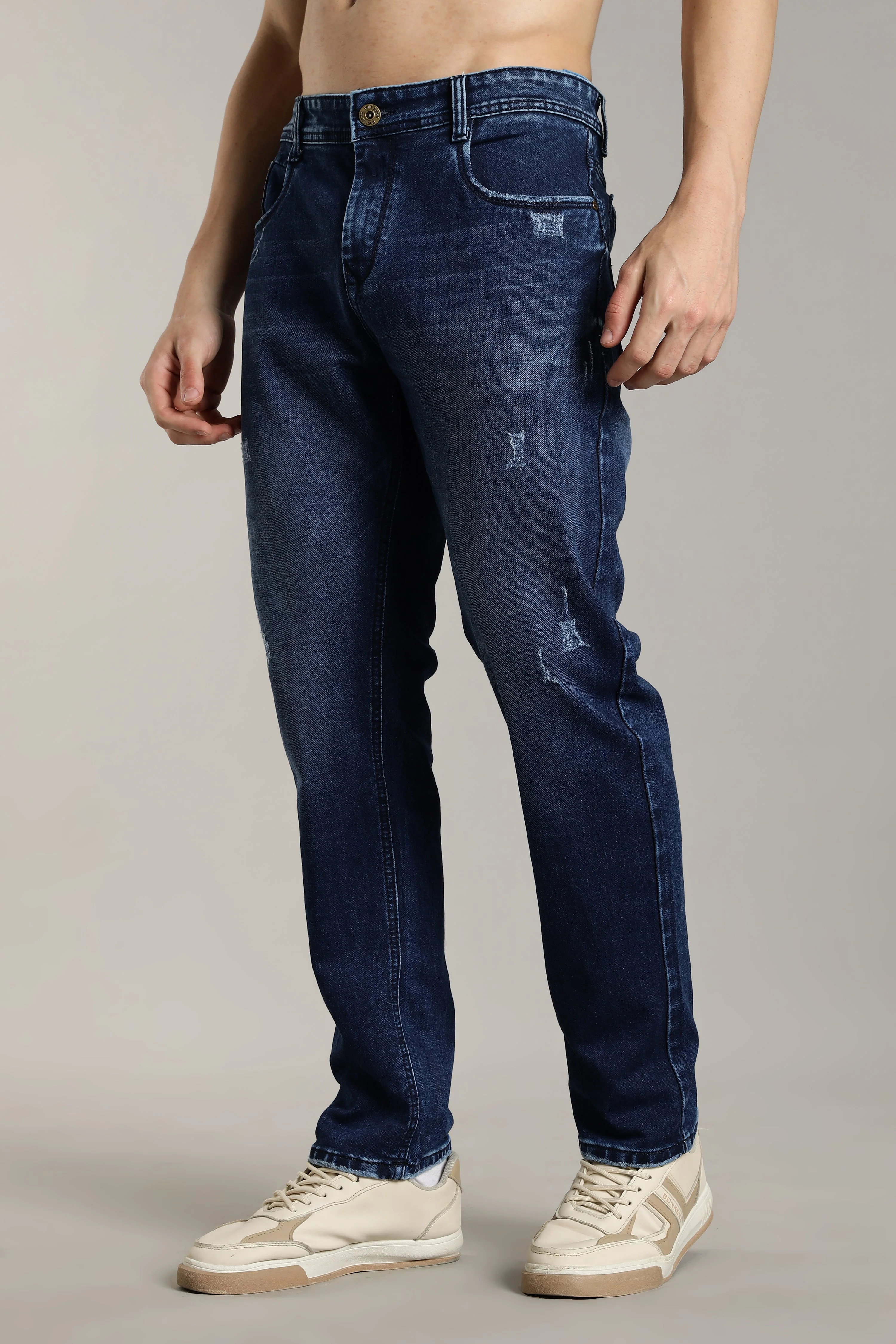 Men Dusty Blue Flint Jeans - Image 3