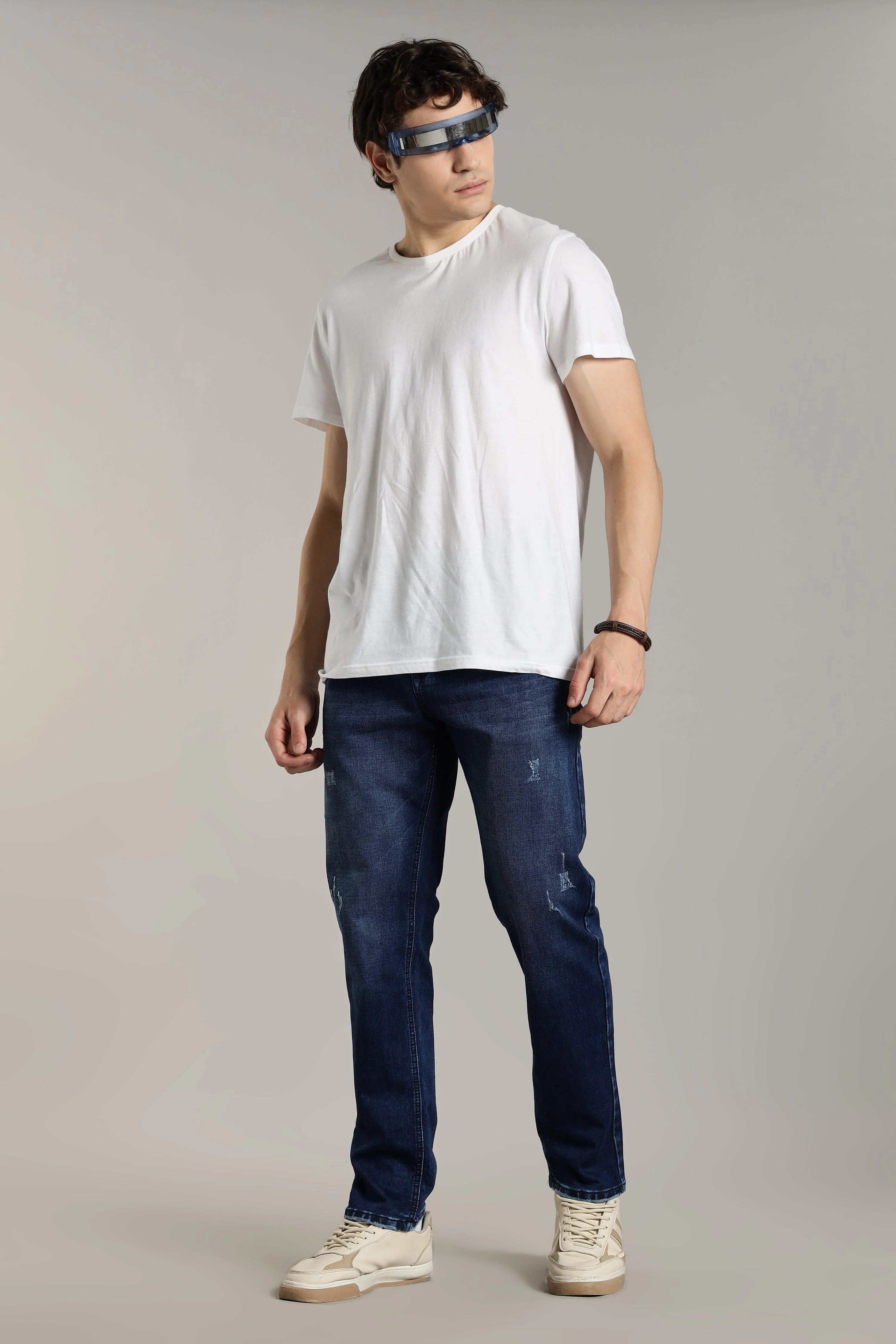 Men Dusty Blue Flint Jeans - Image 7