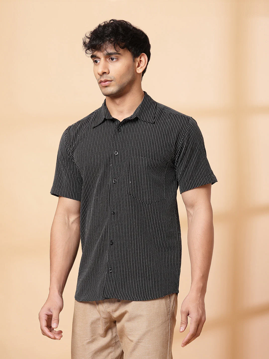 Men Embroidered Cotton Shirt - Image 4