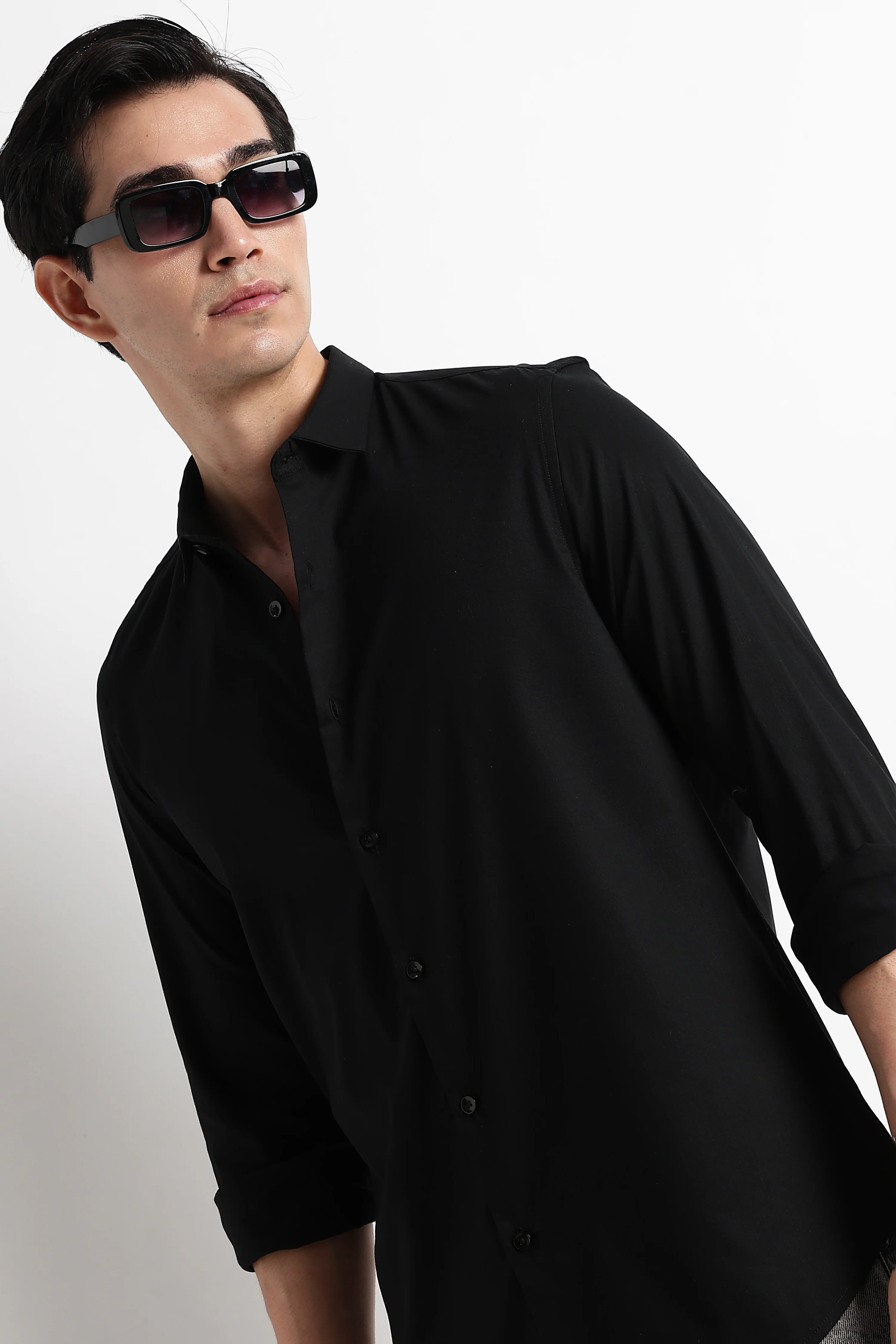 Men Essential Poly-Lycra Shirt - Image 3
