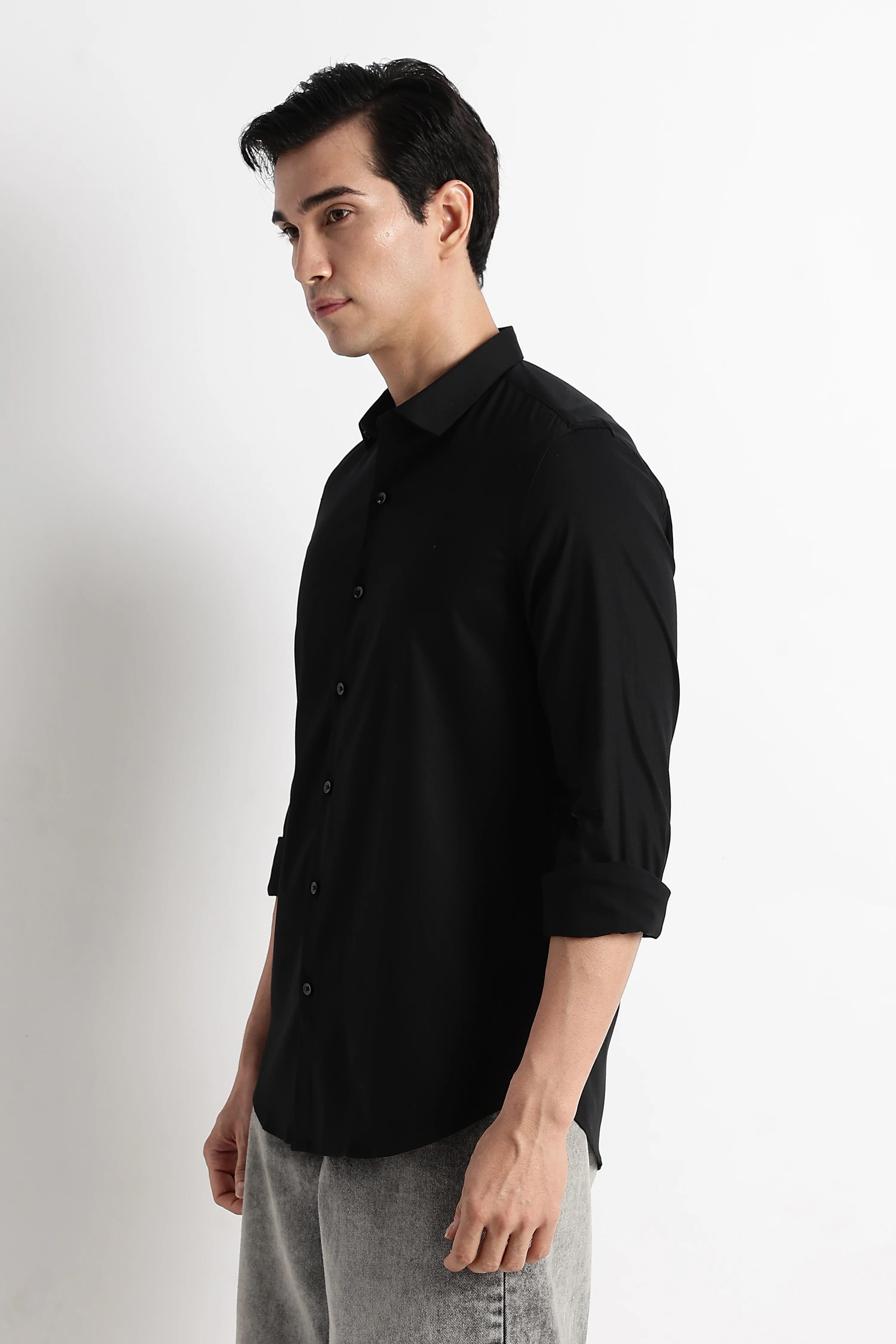 Men Essential Poly-Lycra Shirt - Image 8