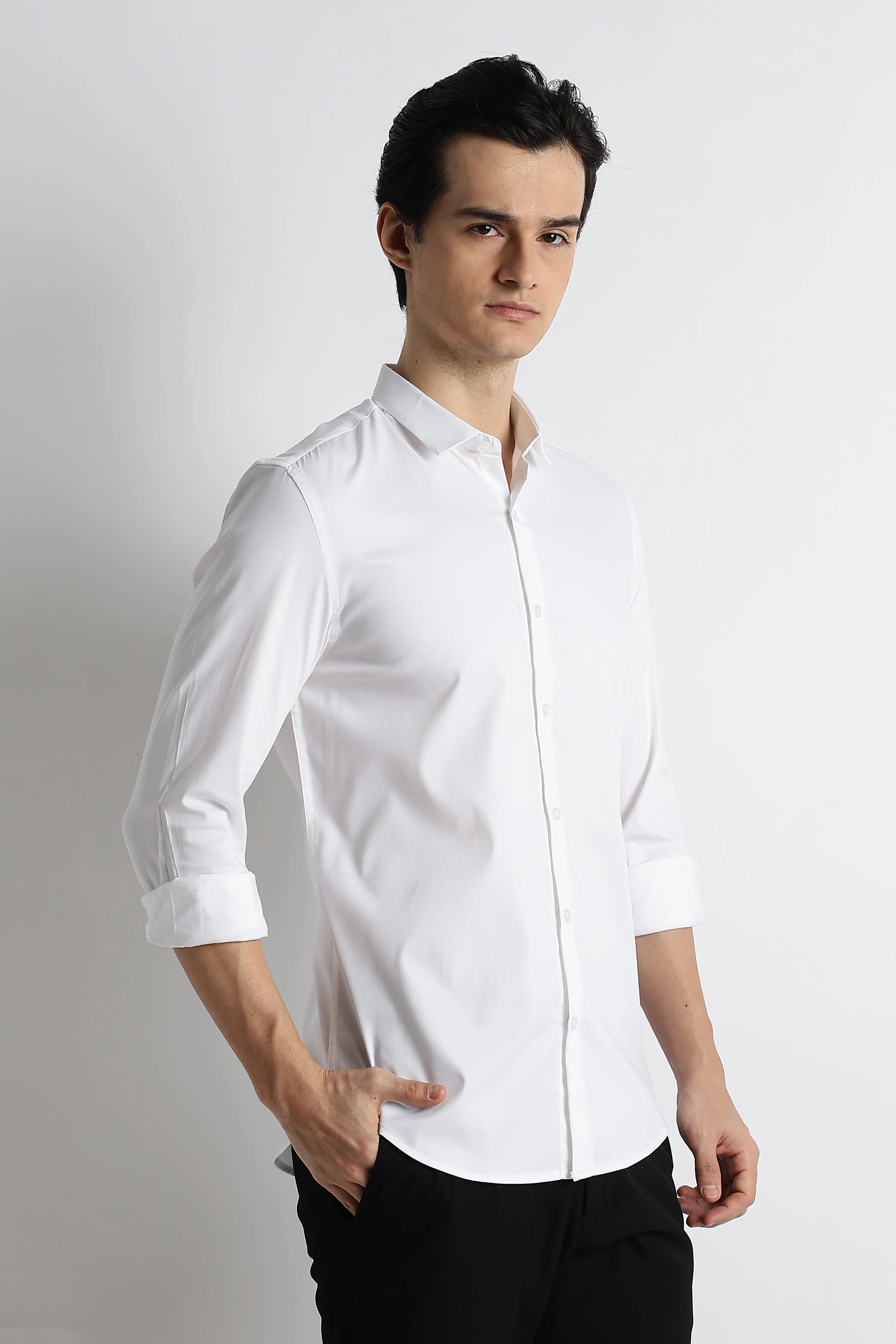 Men Essential Poly-Lycra Shirt - Image 2