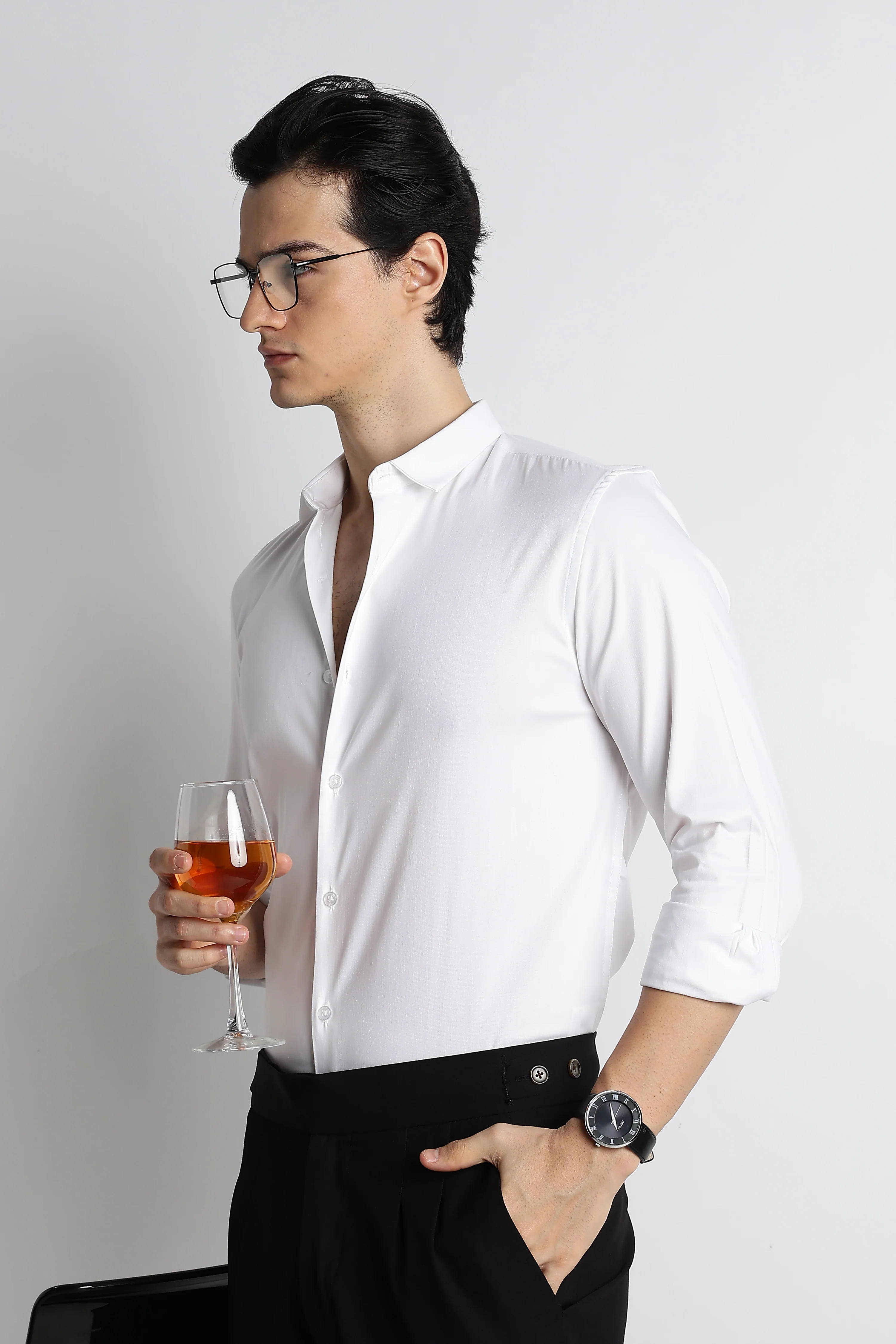 Men Essential Poly-Lycra Shirt - Image 4