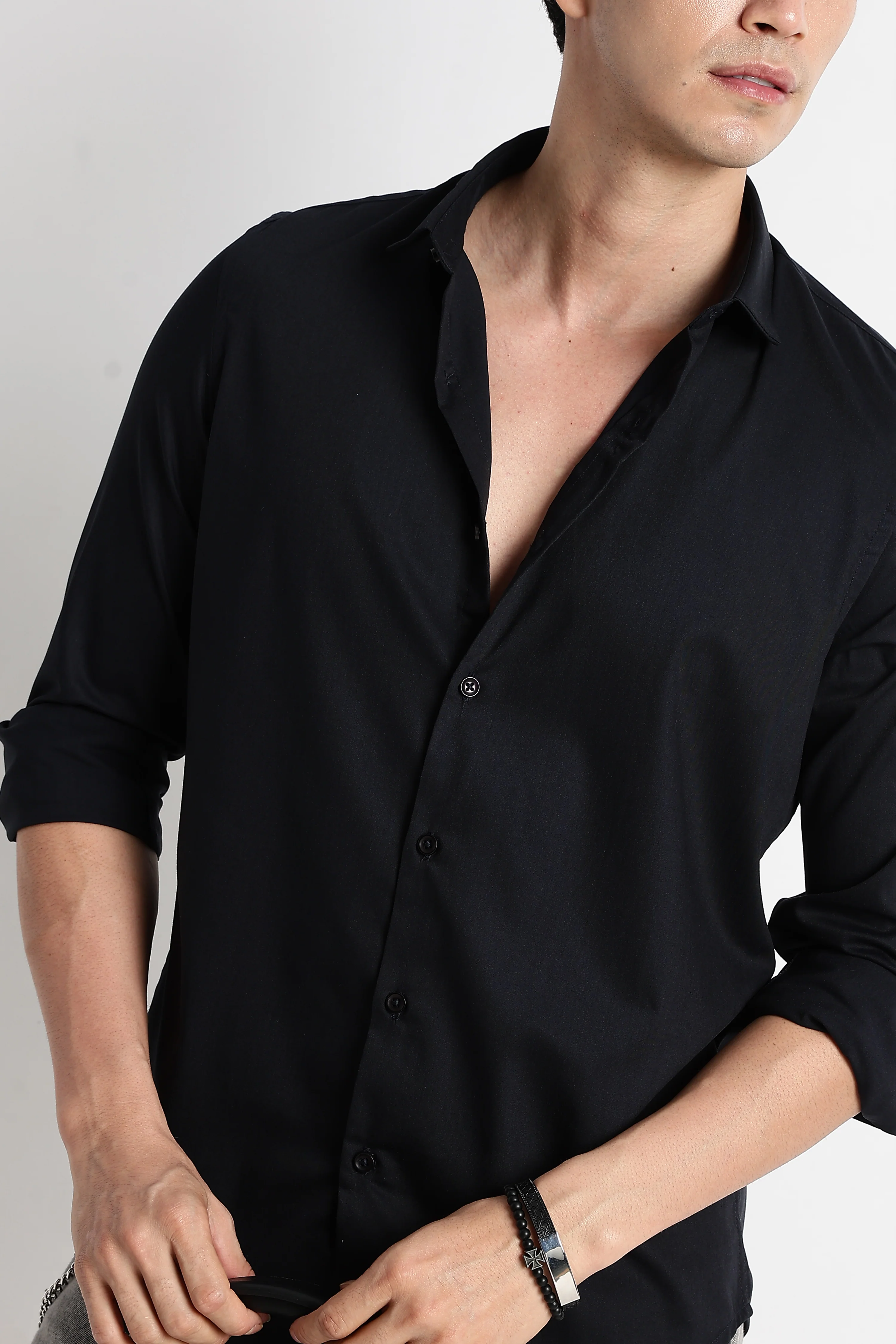 Men Essential Poly-Lycra Shirt - Image 5