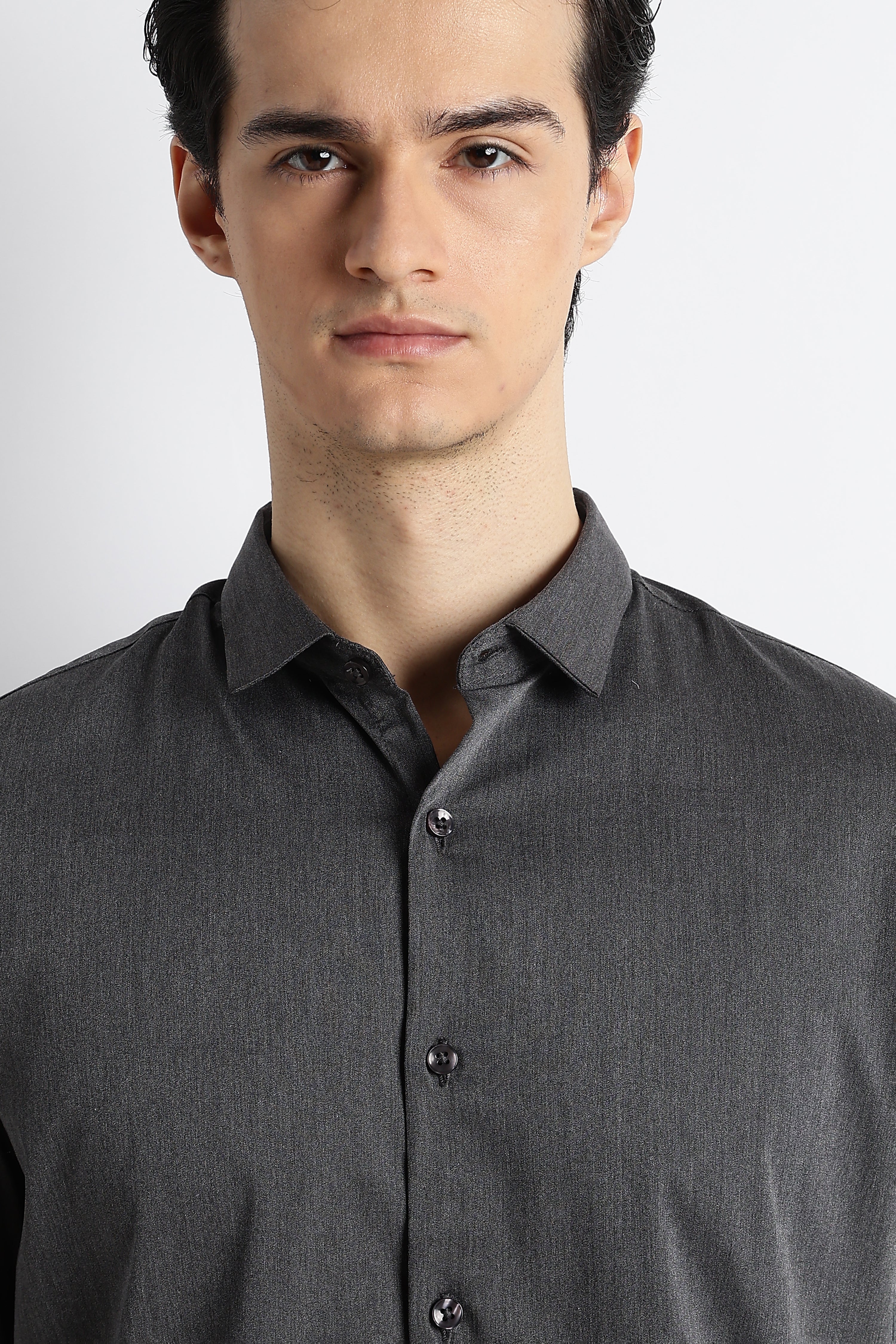 Men Essential Poly-Lycra Shirt - Image 3