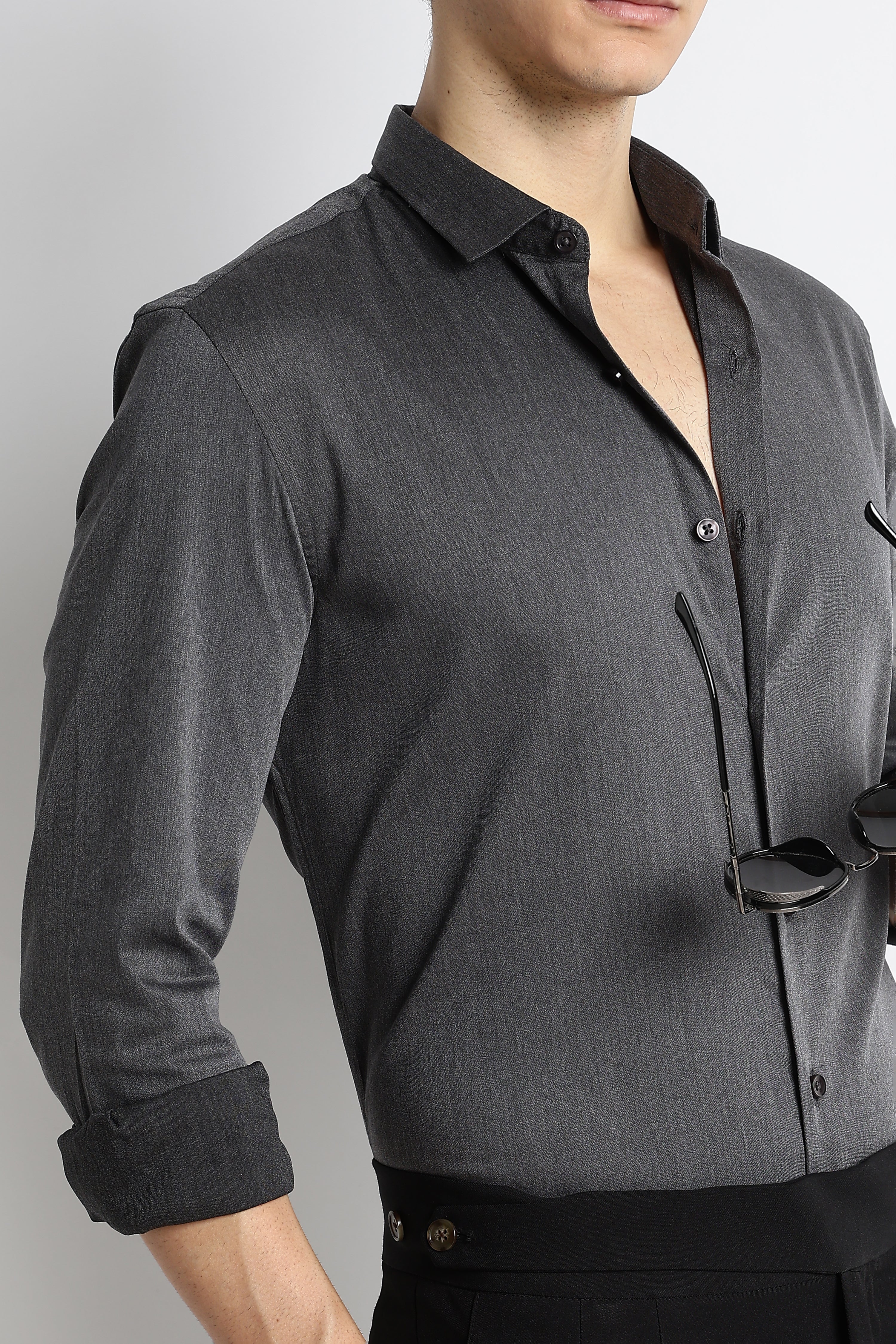 Men Essential Poly-Lycra Shirt - Image 4