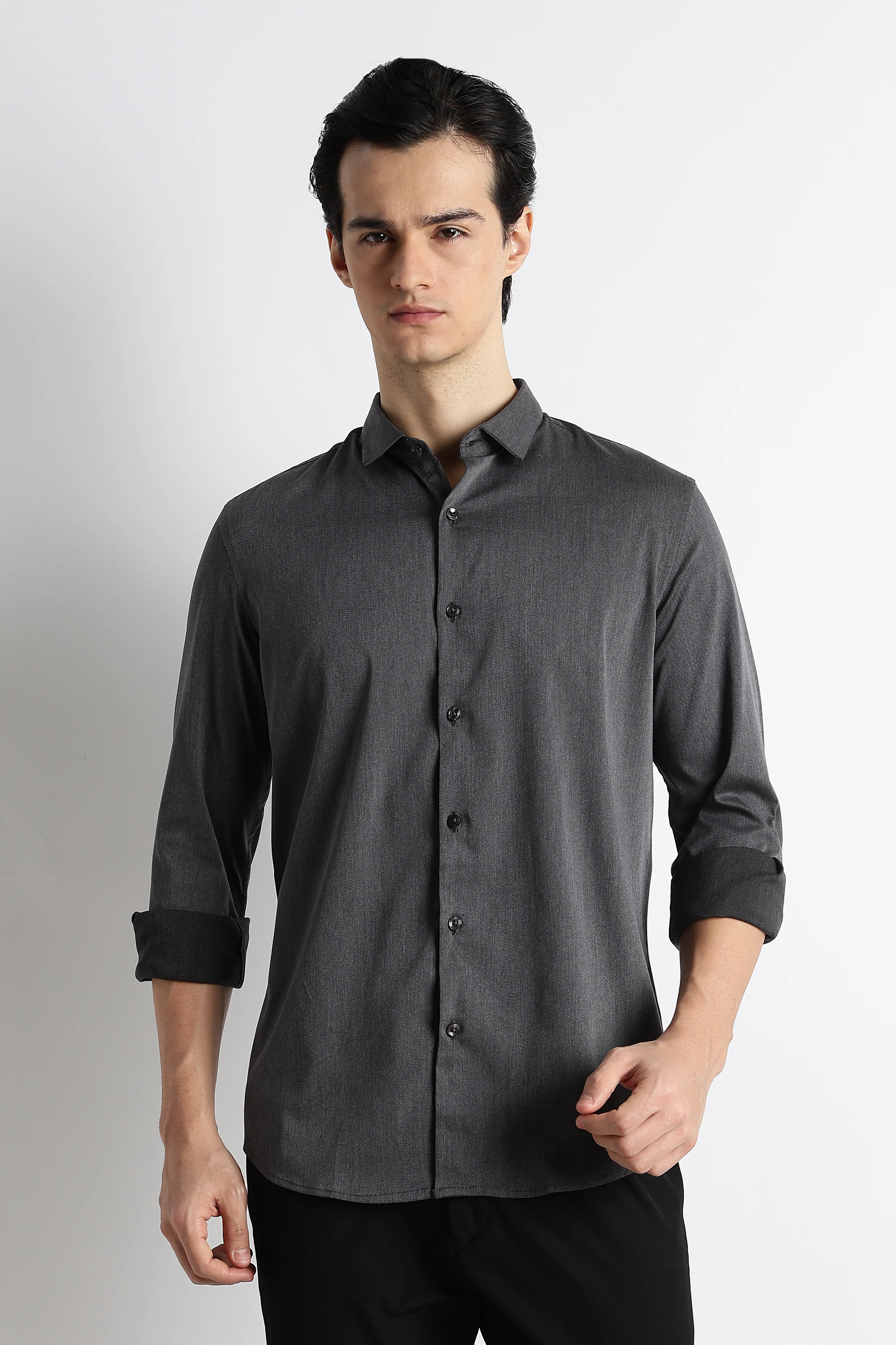 Men Essential Poly-Lycra Shirt - Image 5