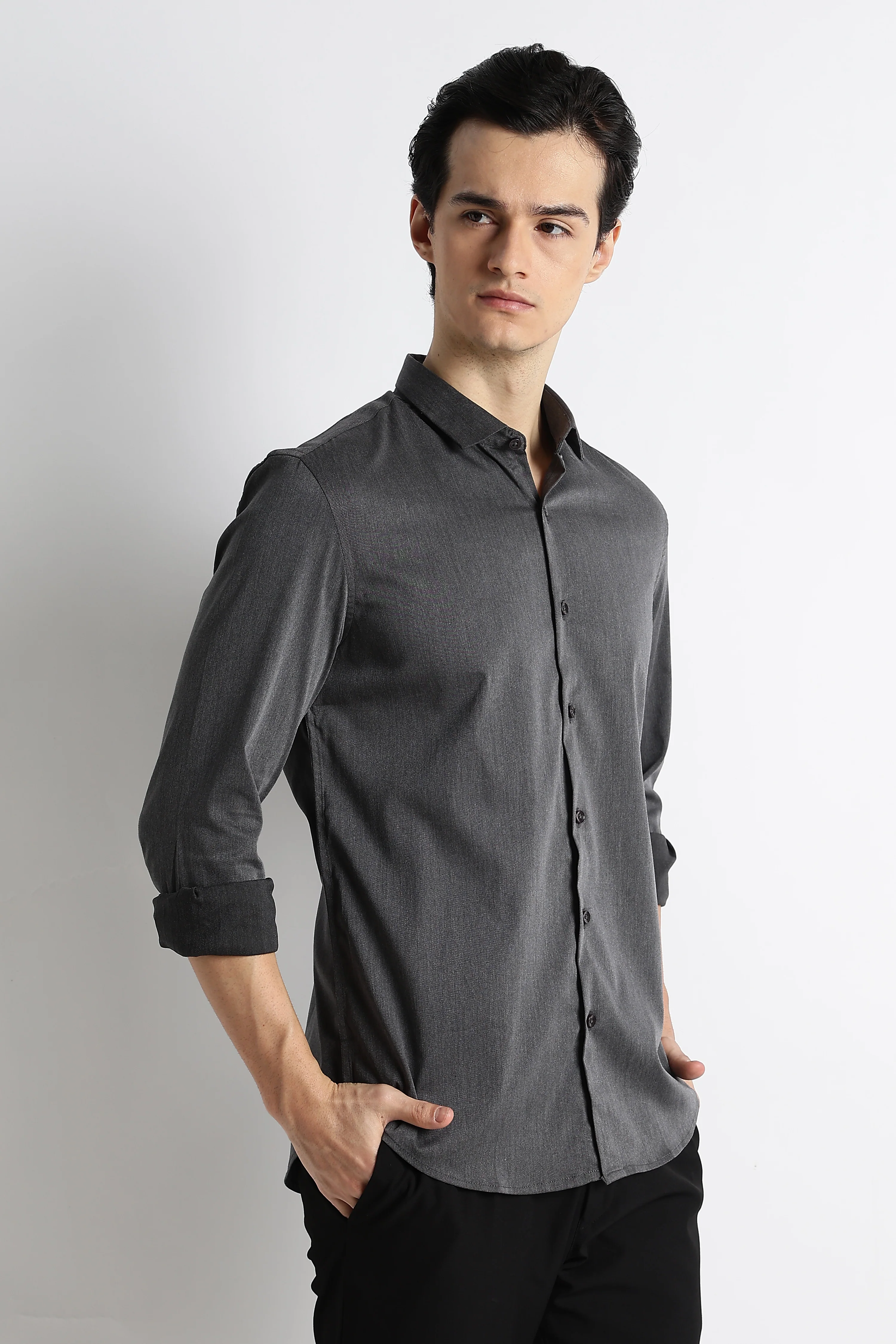 Men Essential Poly-Lycra Shirt - Image 7
