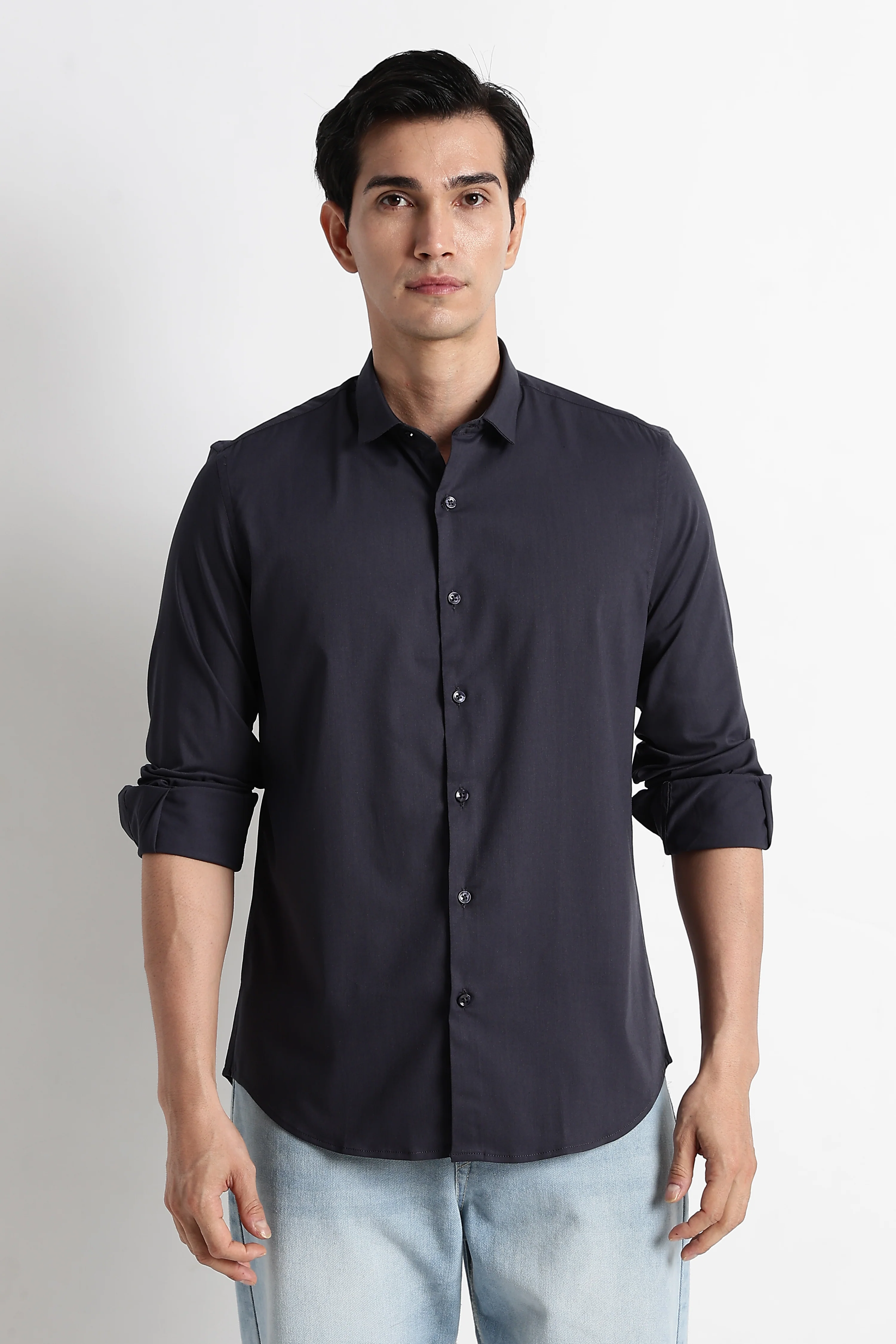 Men Essential Poly-Lycra Shirt - Image 3