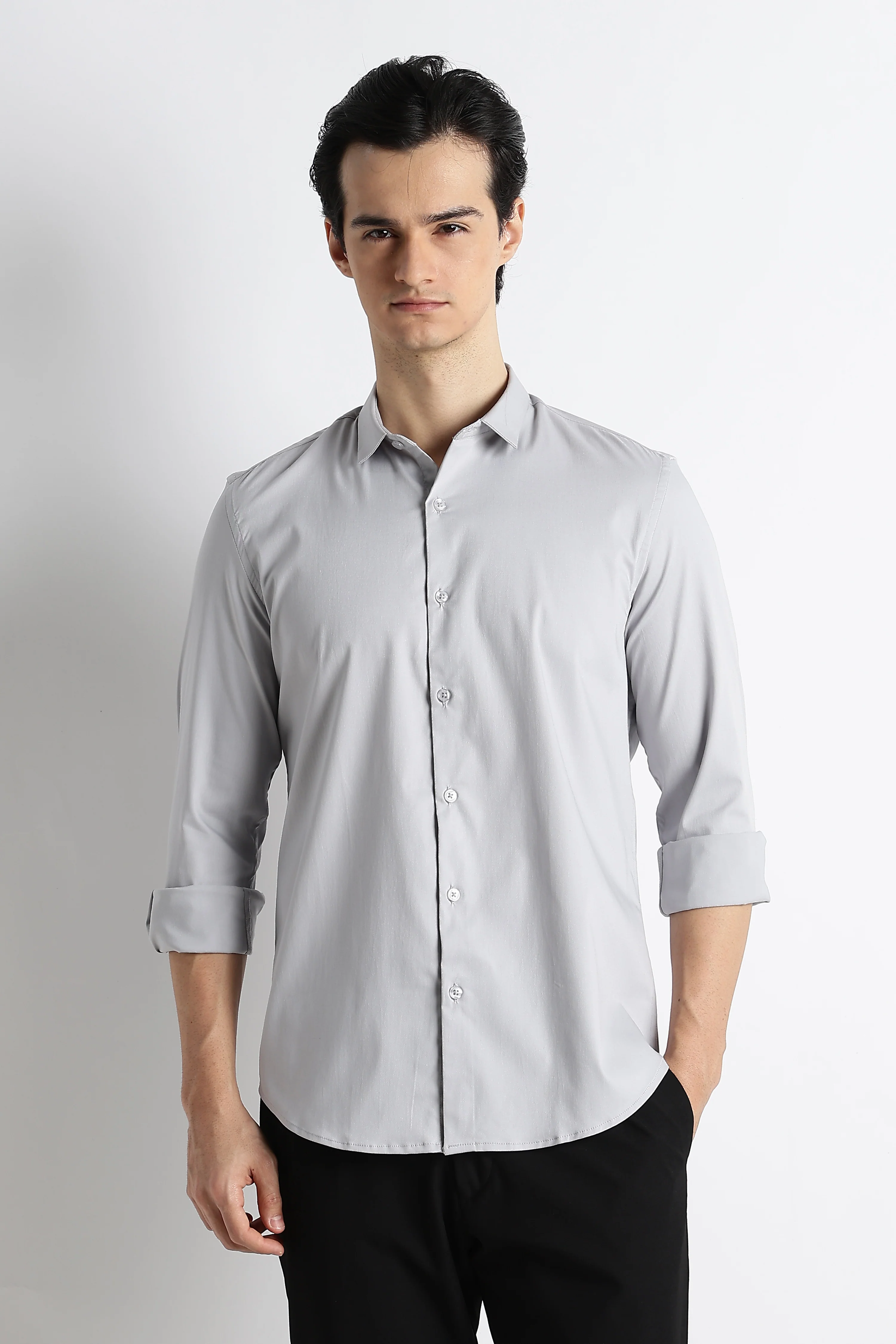 Men Essential Poly-Lycra Shirt - Image 2