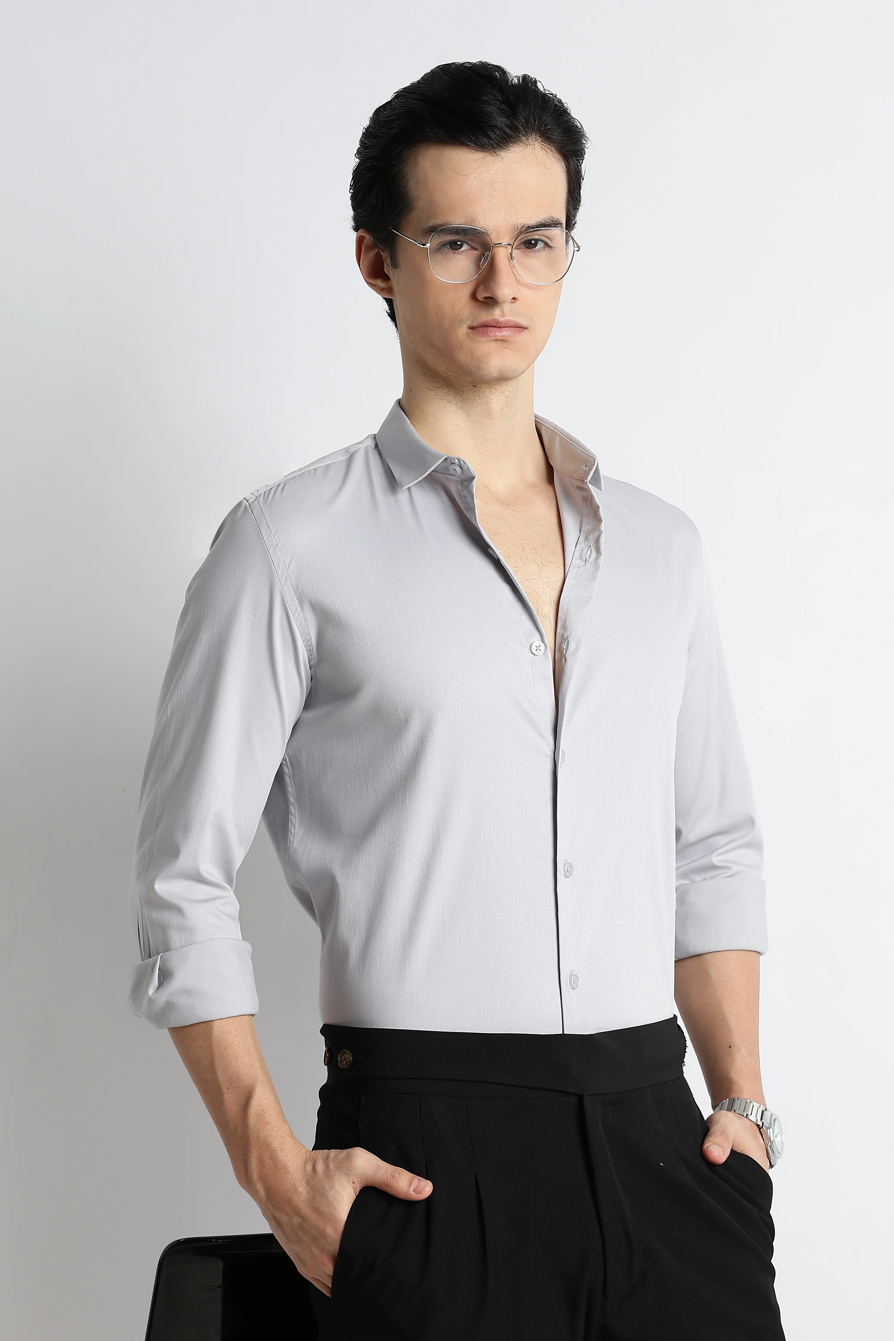 Men Essential Poly-Lycra Shirt - Image 7