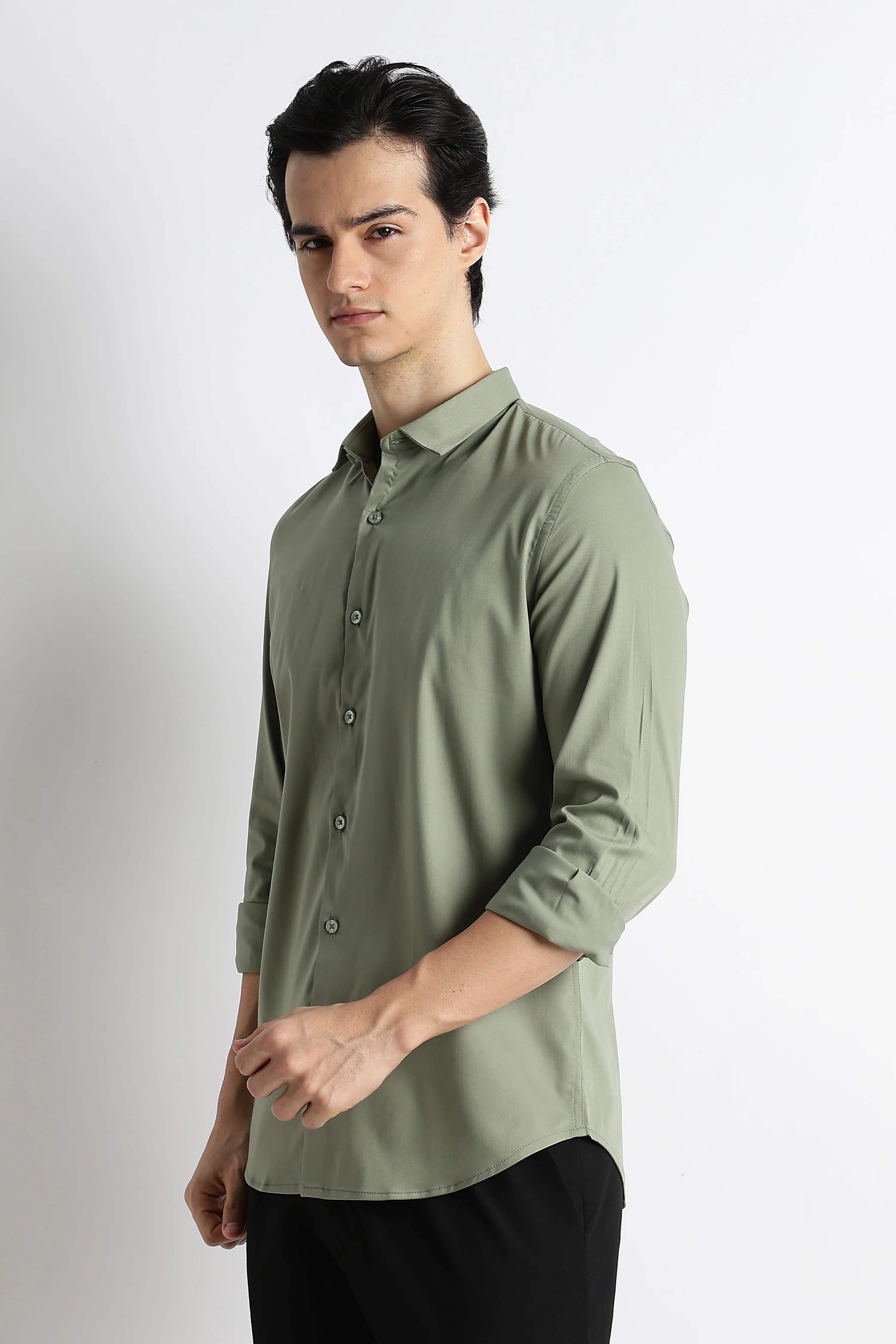 Men Essential Poly-Lycra Shirt - Image 4