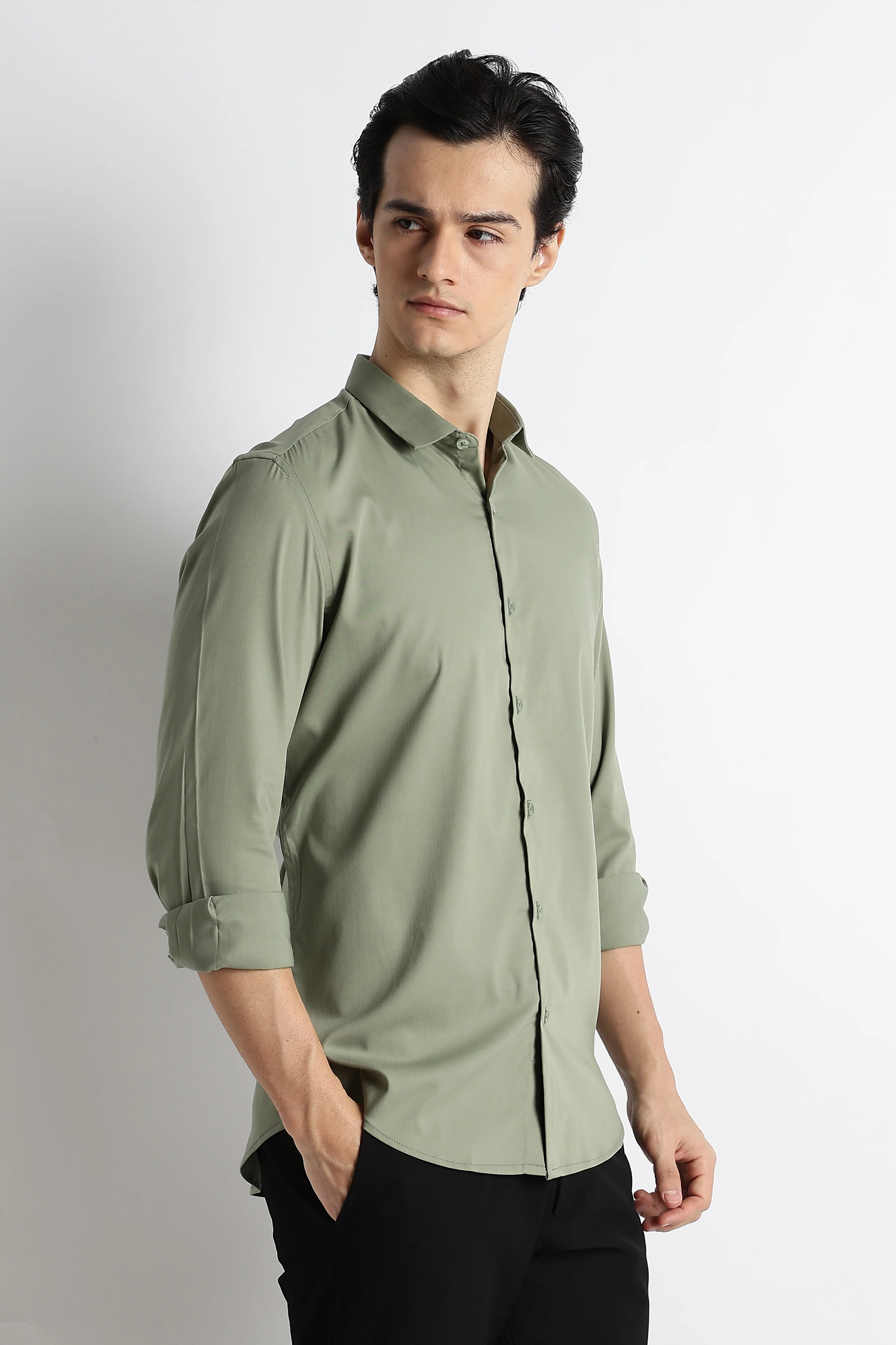 Men Essential Poly-Lycra Shirt - Image 5