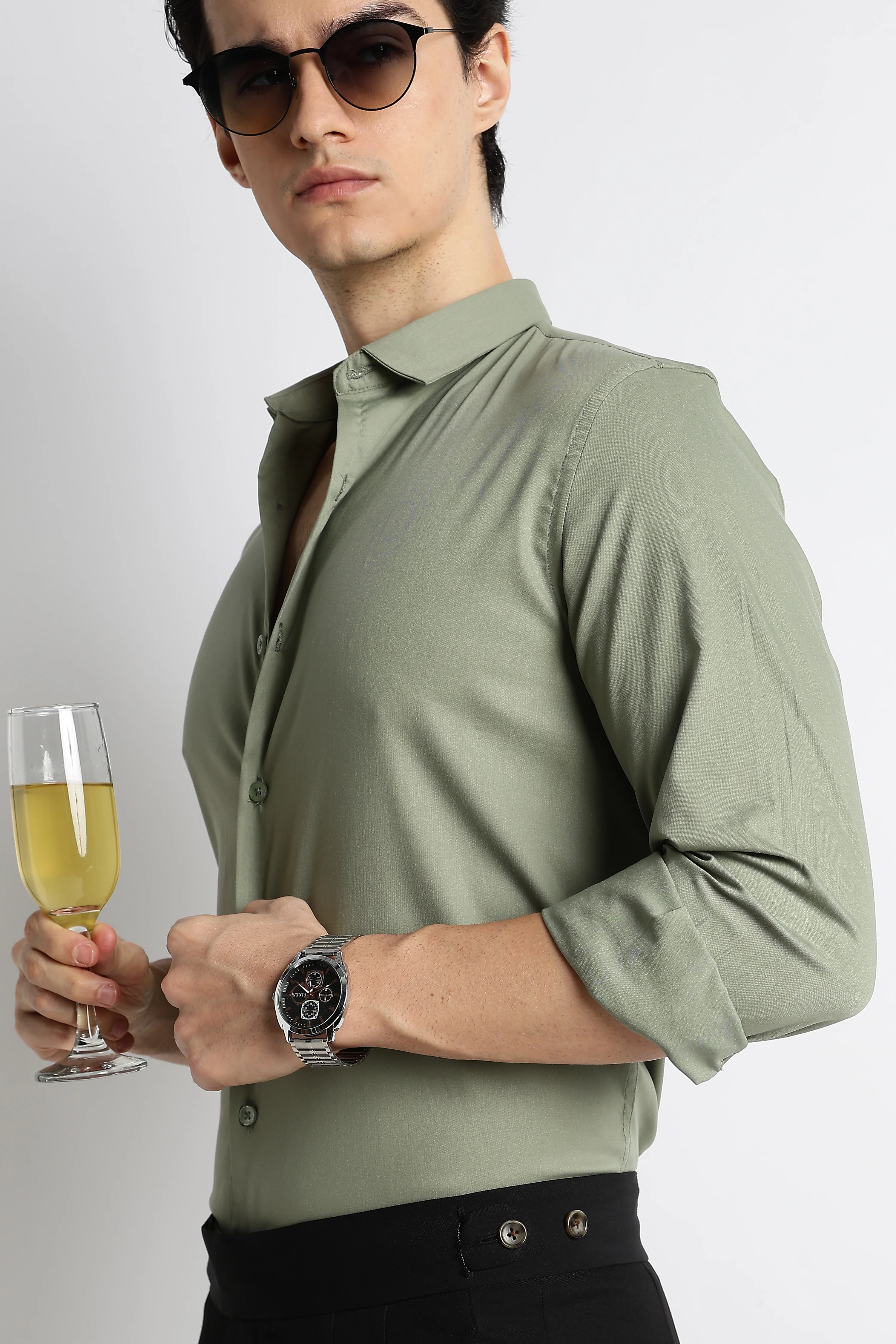 Men Essential Poly-Lycra Shirt - Image 7