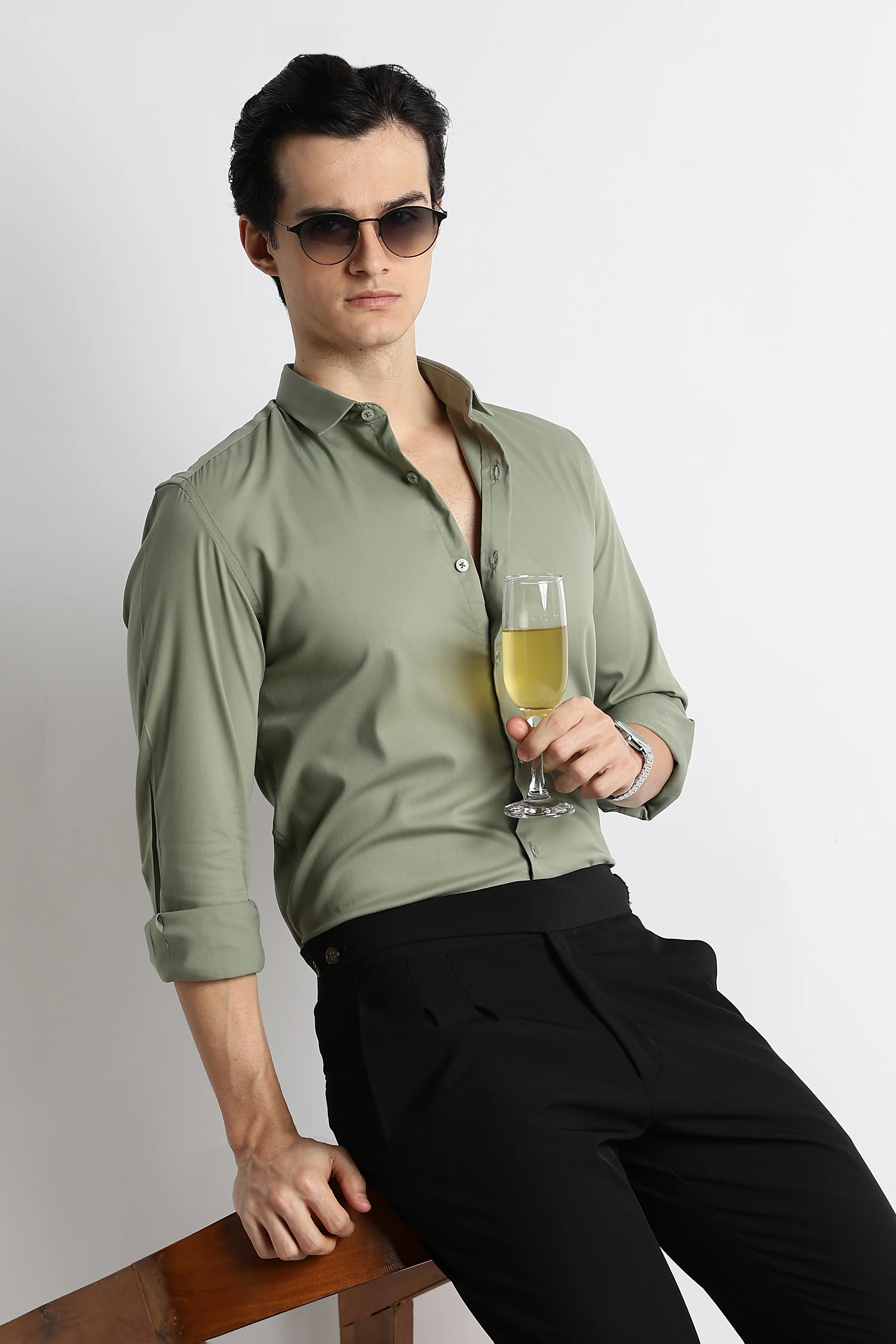 Men Essential Poly-Lycra Shirt - Image 8