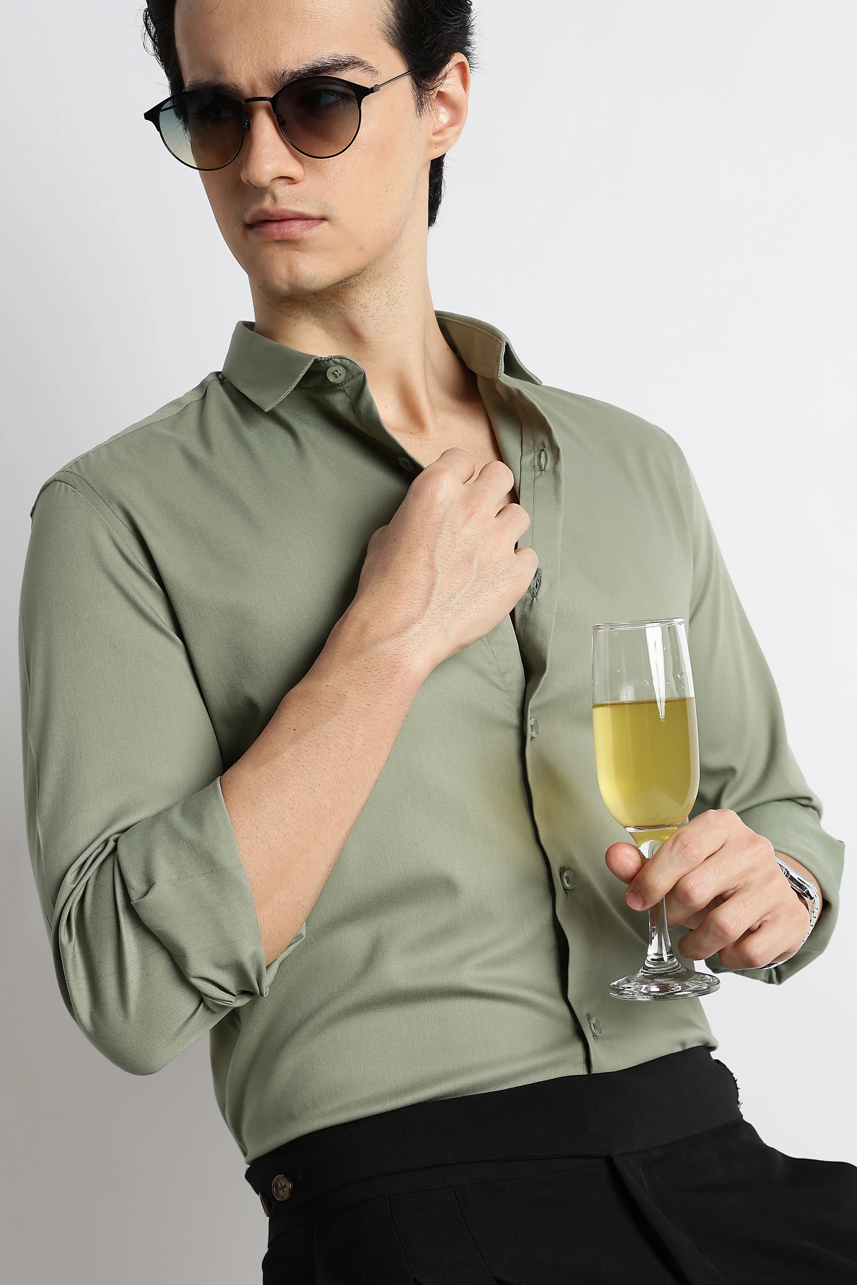 Men Essential Poly-Lycra Shirt - Image 9