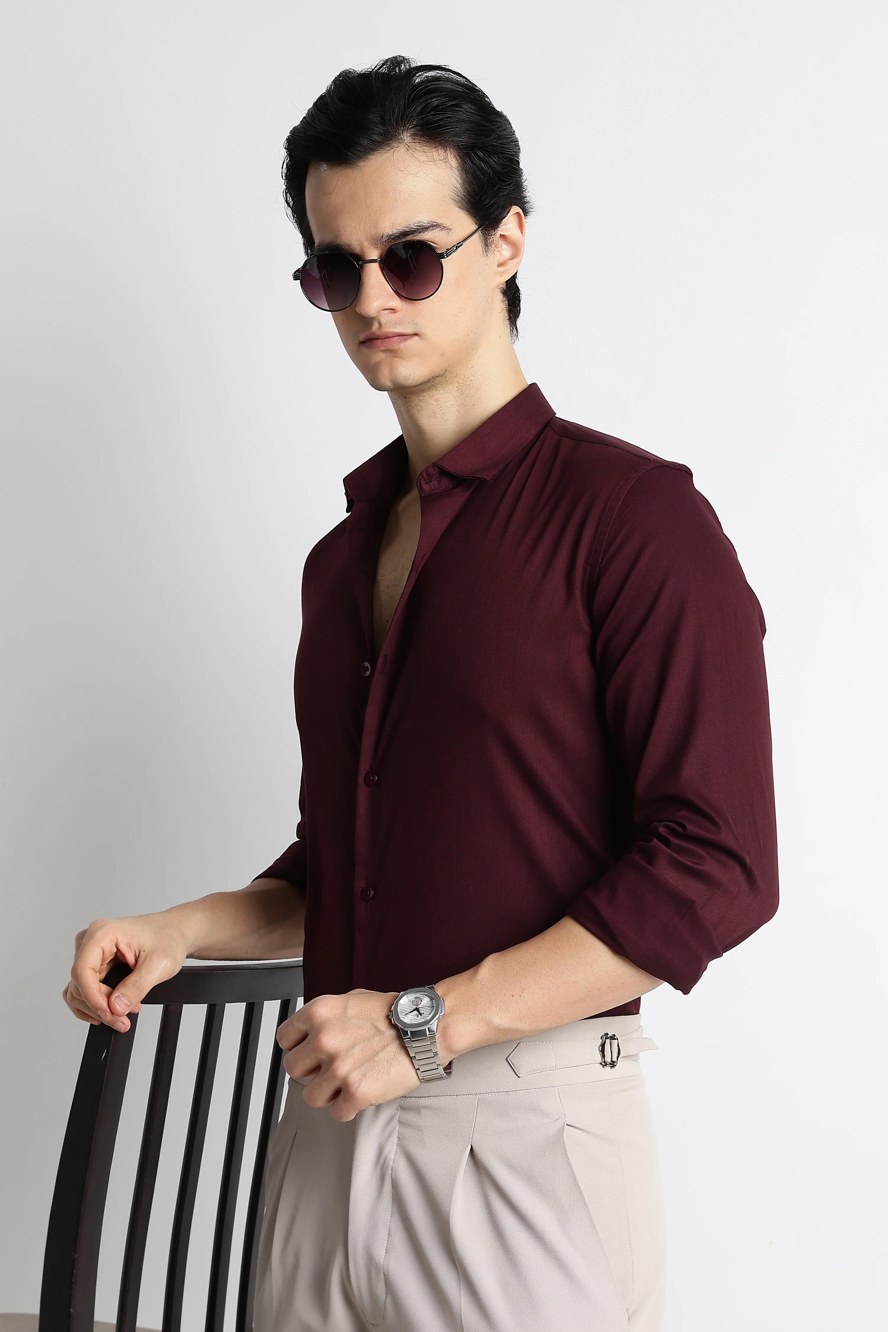 Men Essential Poly-Lycra Shirt - Image 6