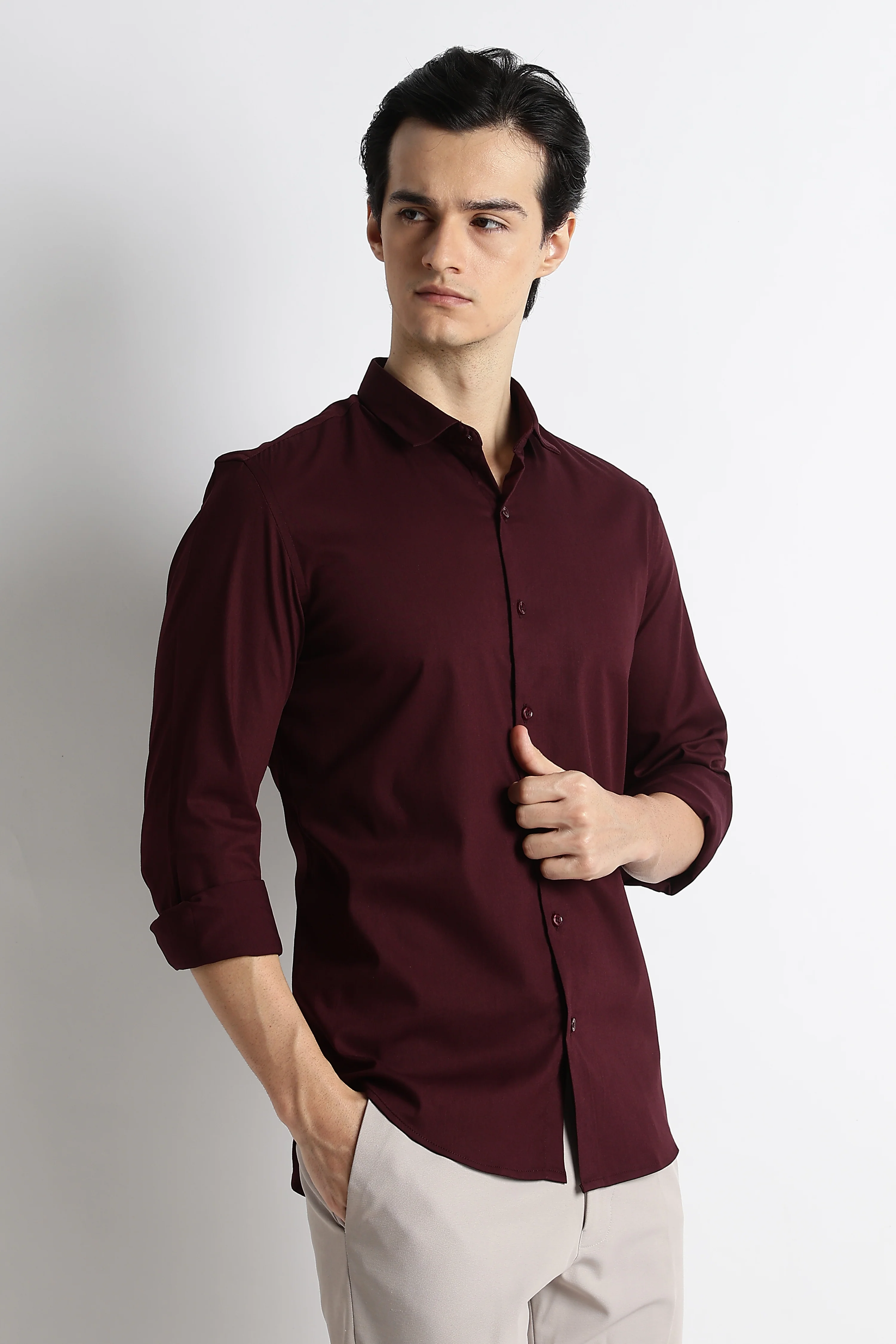 Men Essential Poly-Lycra Shirt - Image 7