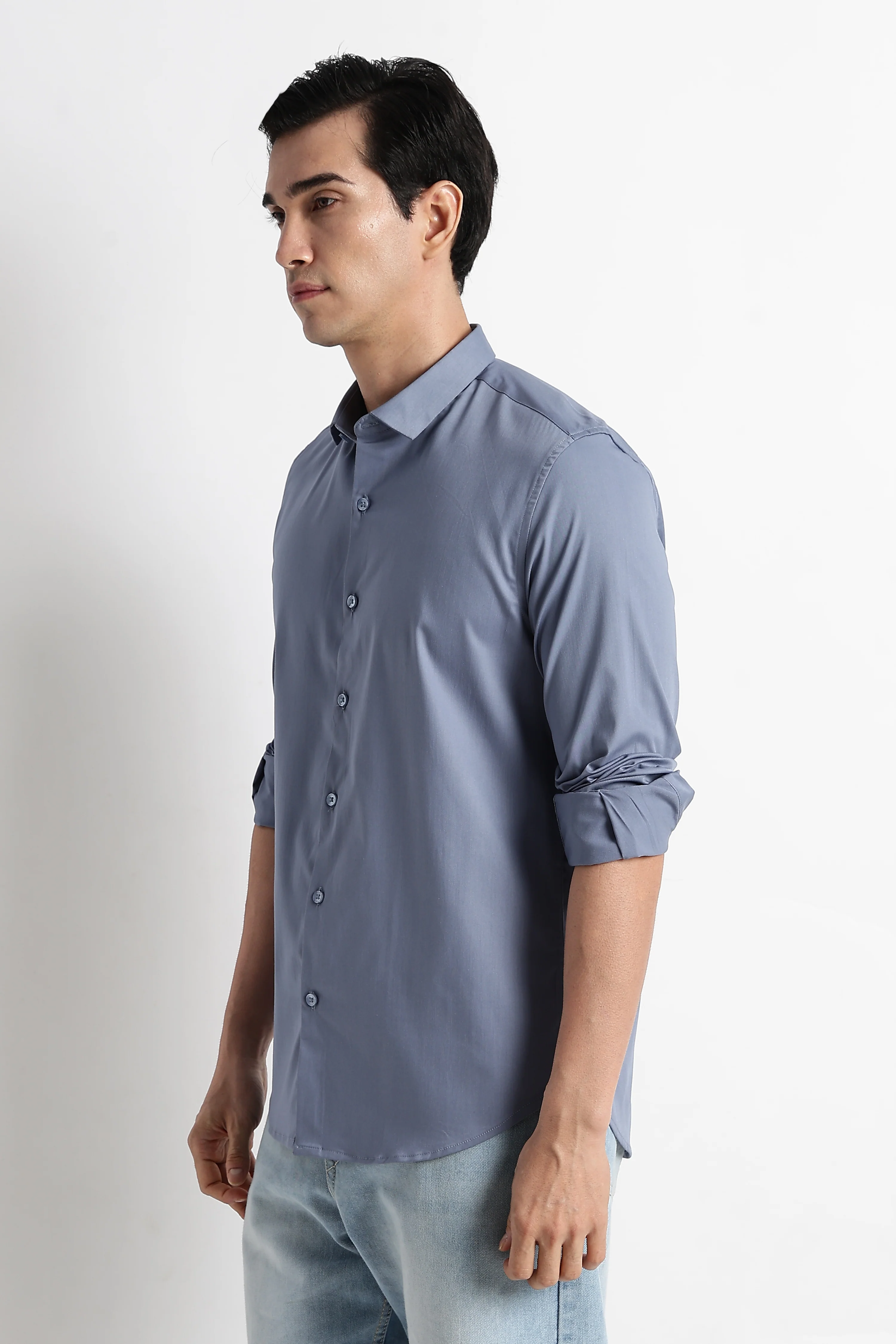 Men Essential Poly-Lycra Shirt - Image 2