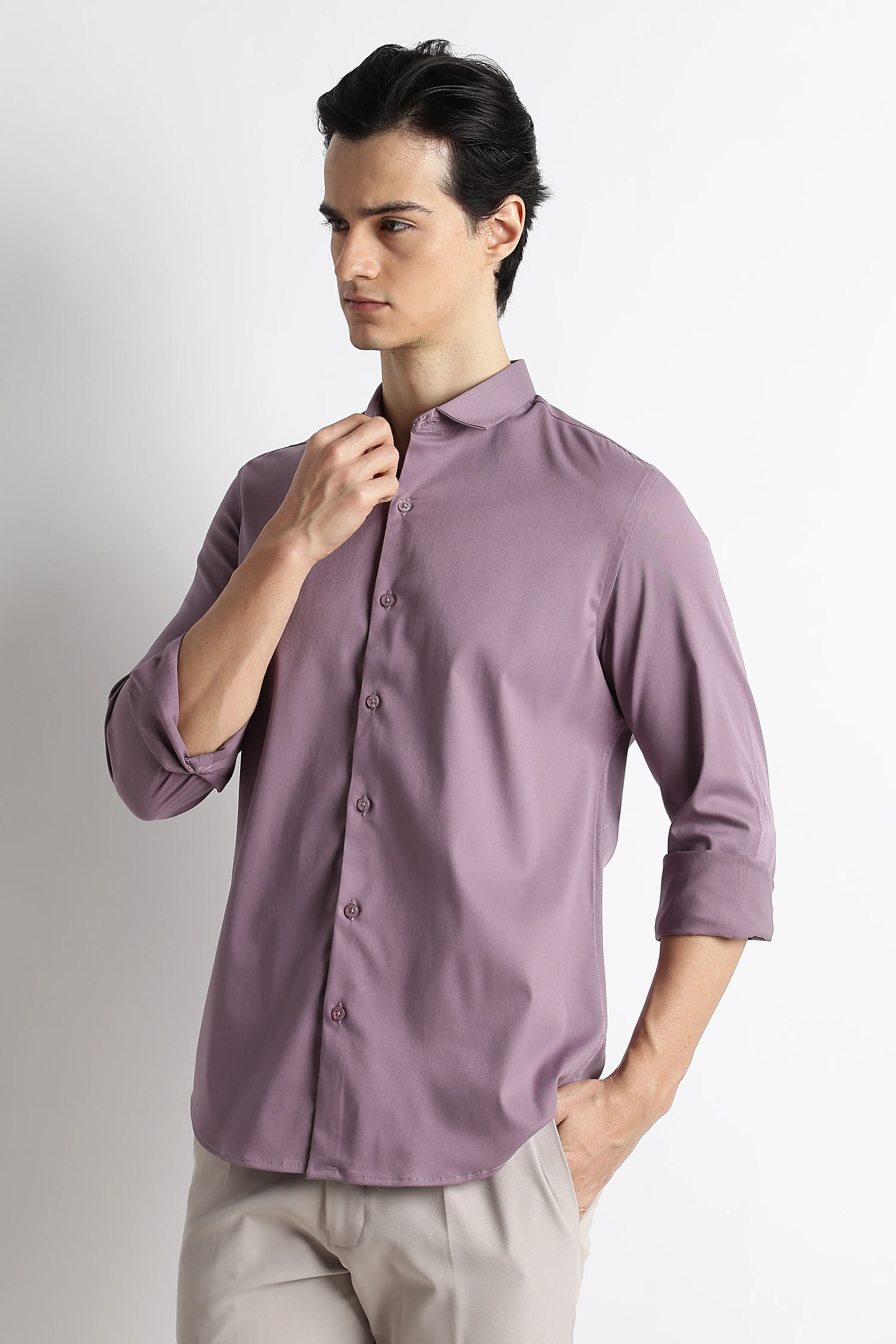 Men Essential Poly-Lycra Shirt - Image 3