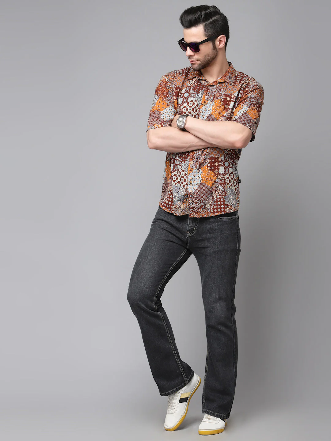 Men Exotic Hawaiian Shirt With Drop Shoulders - Image 2