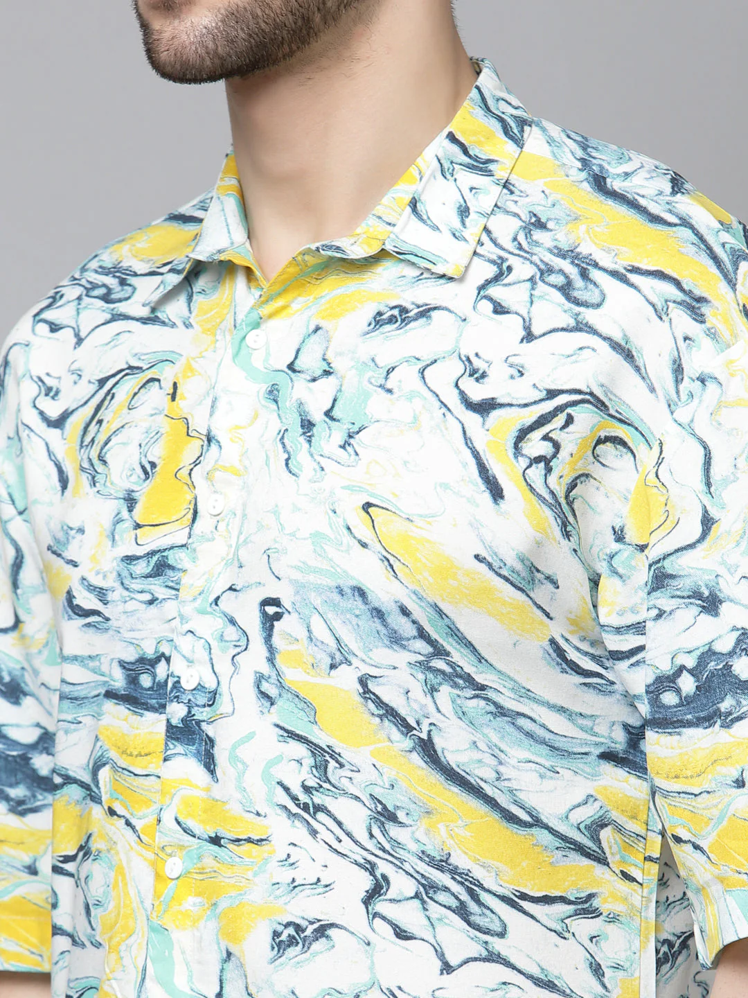 Men Exotic Hawaiian Shirt With Drop Shoulders - Image 6