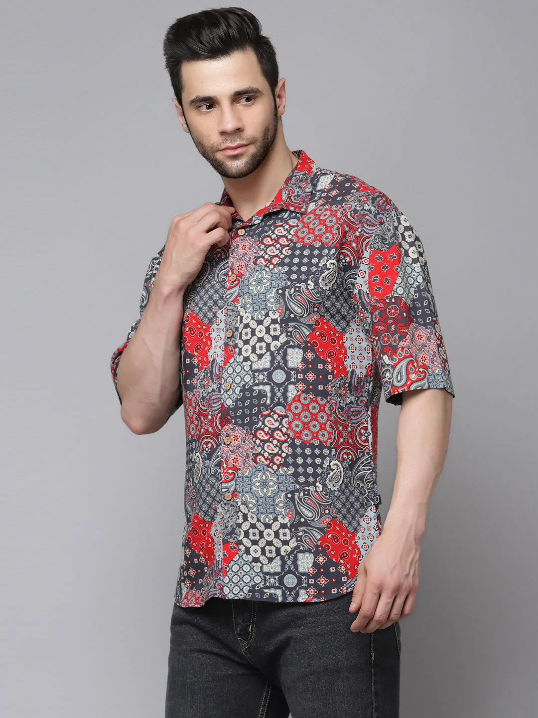 Men Exotic Hawaiian Shirt With Drop Shoulders - Image 7