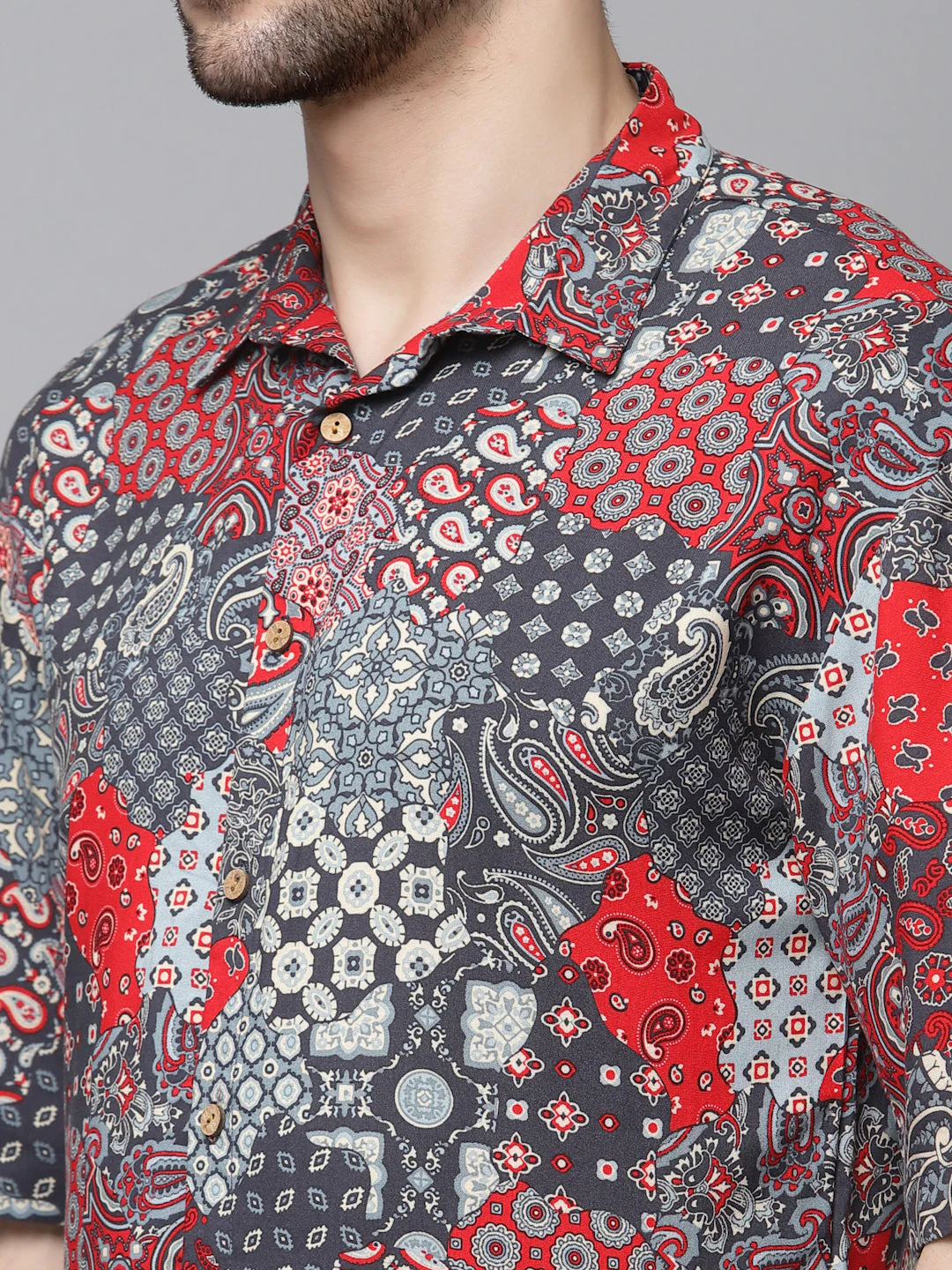 Men Exotic Hawaiian Shirt With Drop Shoulders - Image 8