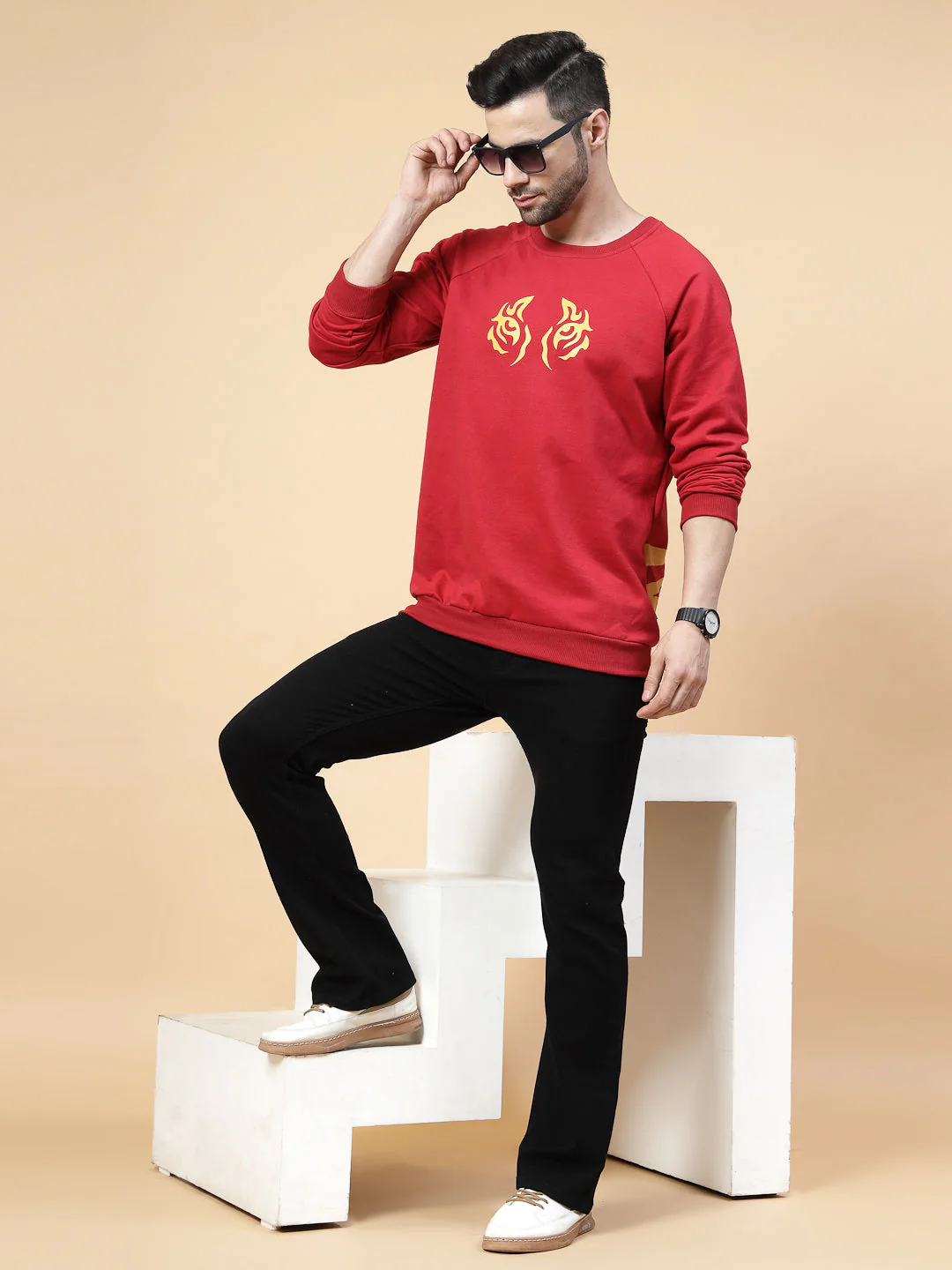 Men Fierce Oversized Fleece Sweatshirt - Image 4