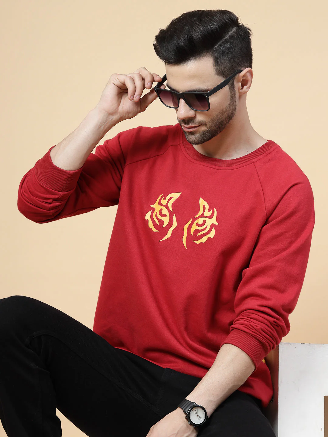 Men Fierce Oversized Fleece Sweatshirt - Image 4