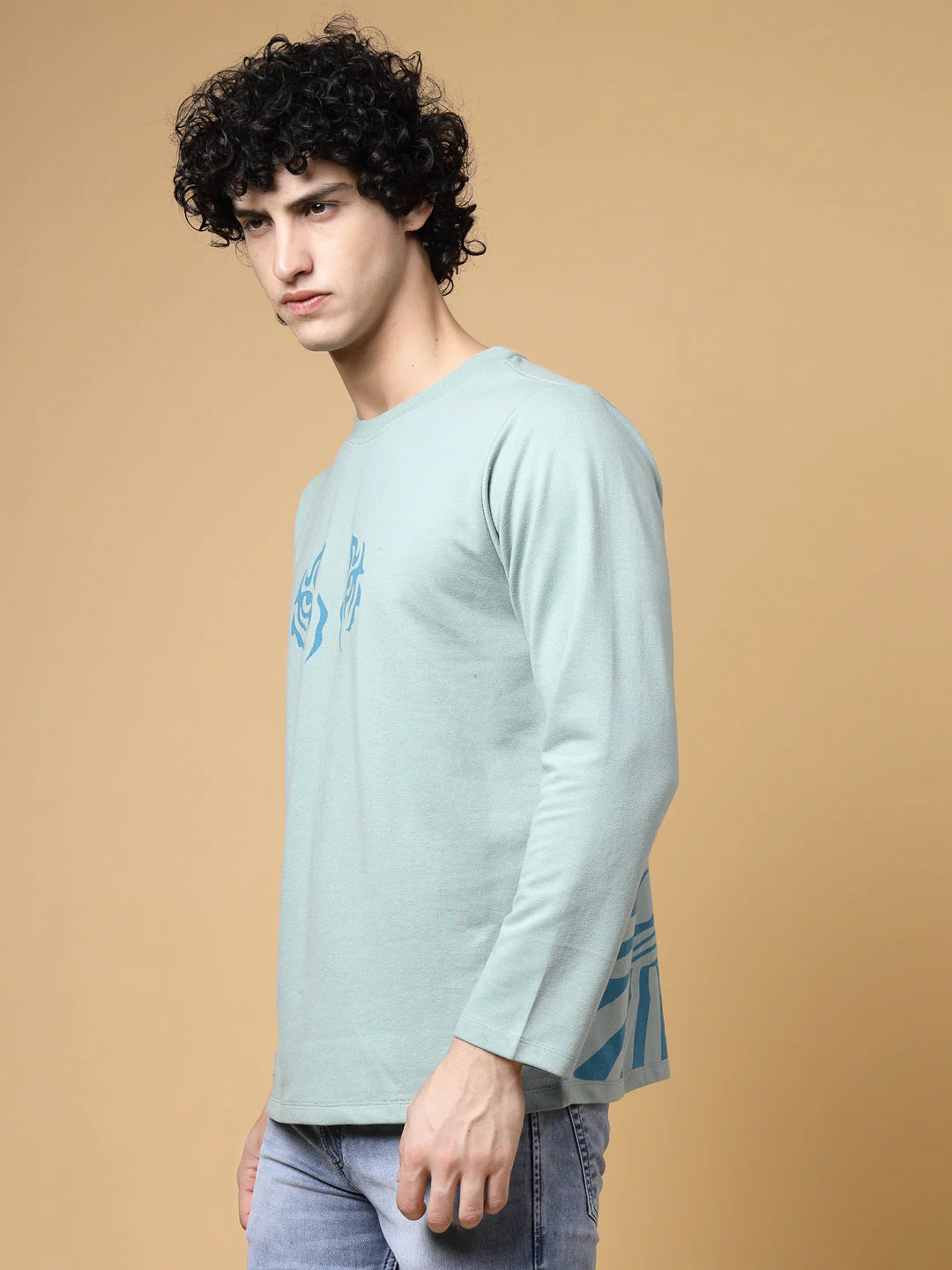 Men Fierce Tiger Oversized Tee