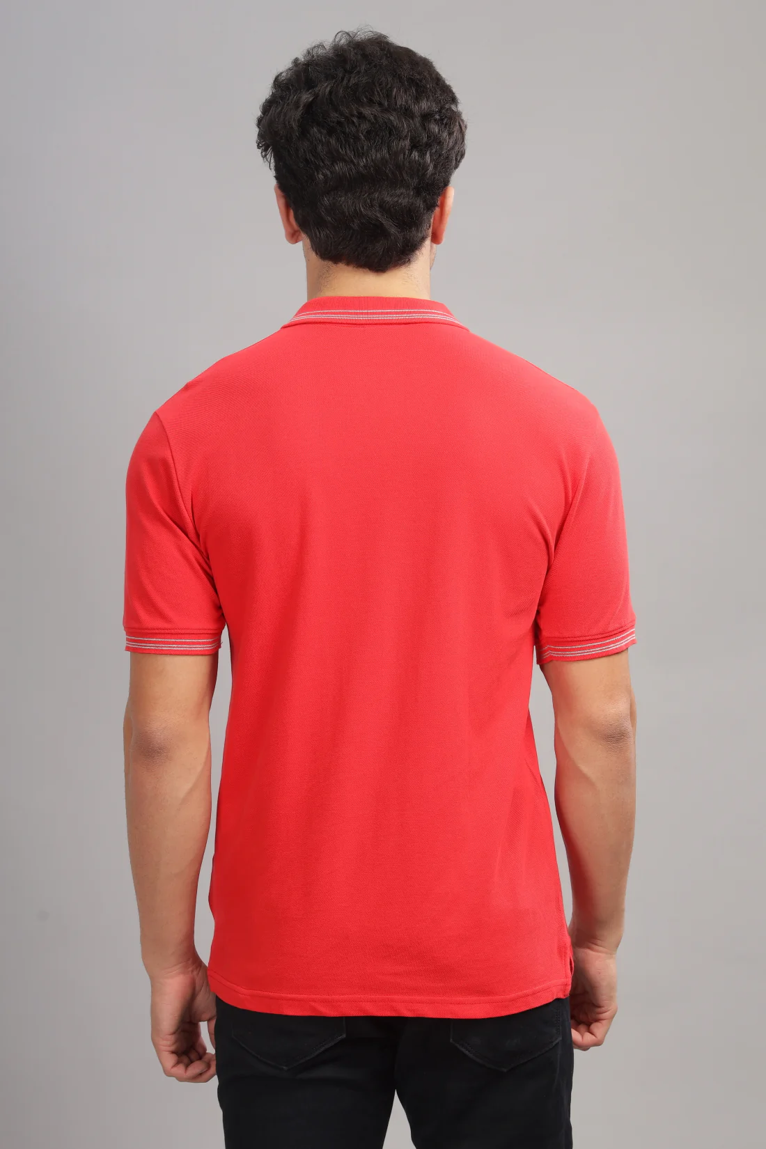Men Firebrick Regular Fit Polo T-Shirt - Image 3