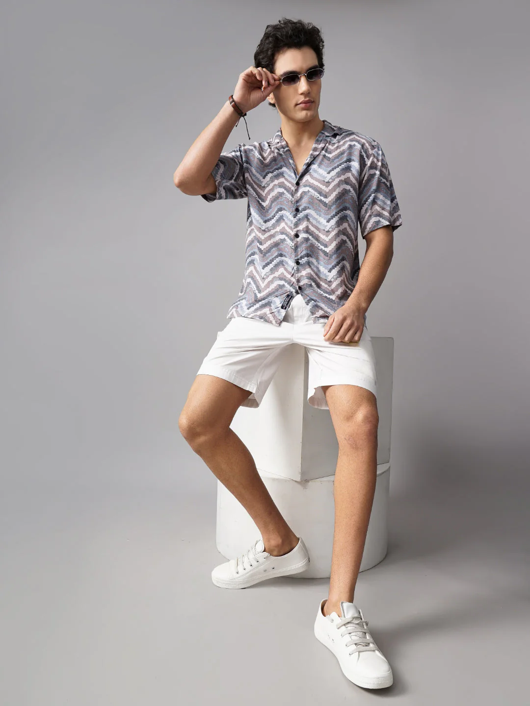 Men Flux Brown Oversized Rayon Shirt - Image 7