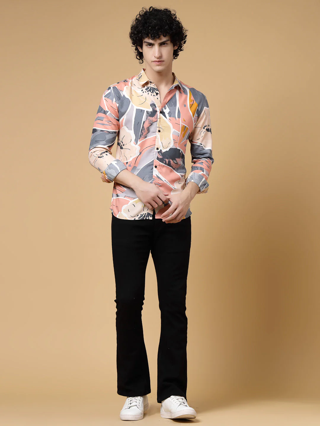 Men Foliage Print Shirt - Image 2