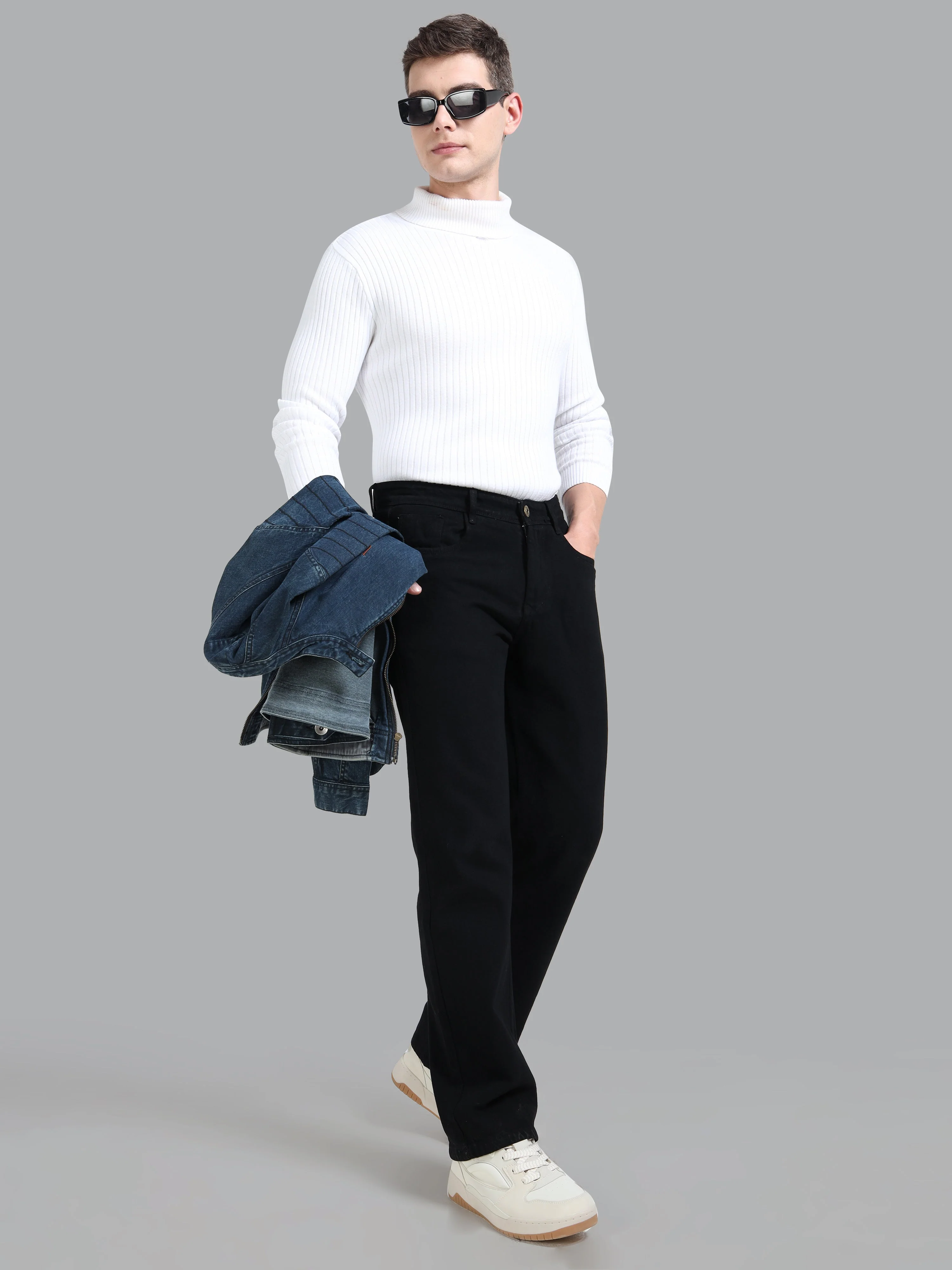 Men Forge Black Relaxed Fit Jeans - Image 5