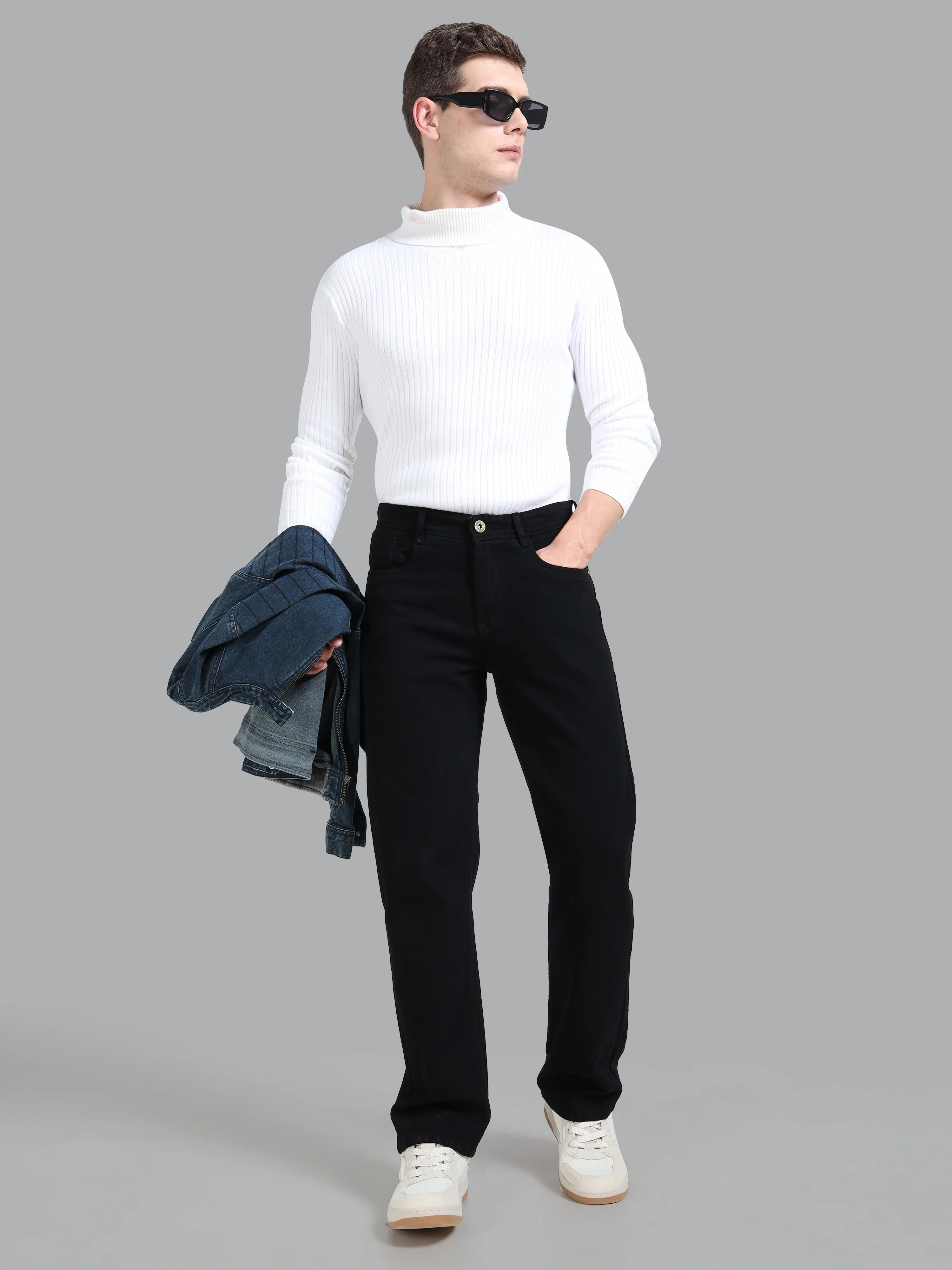 Men Forge Black Relaxed Fit Jeans - Image 6