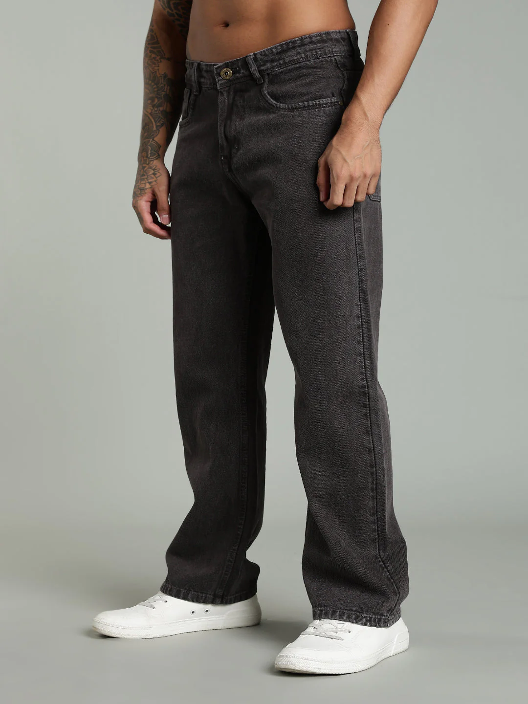 Men Forge Brown Relaxed Fit Jeans - Image 7