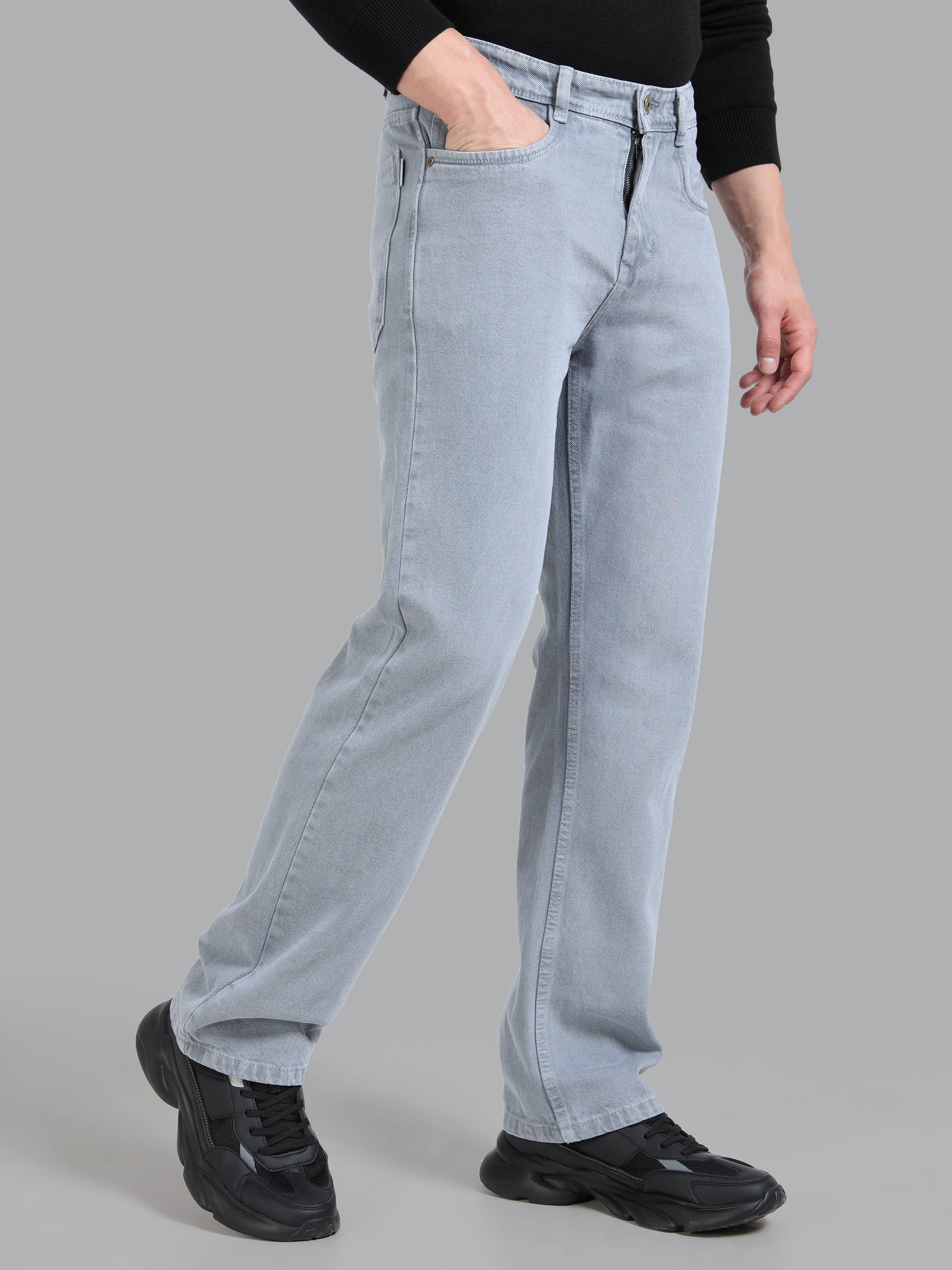 Men Forge Grey Relaxed Fit Jeans - Image 4