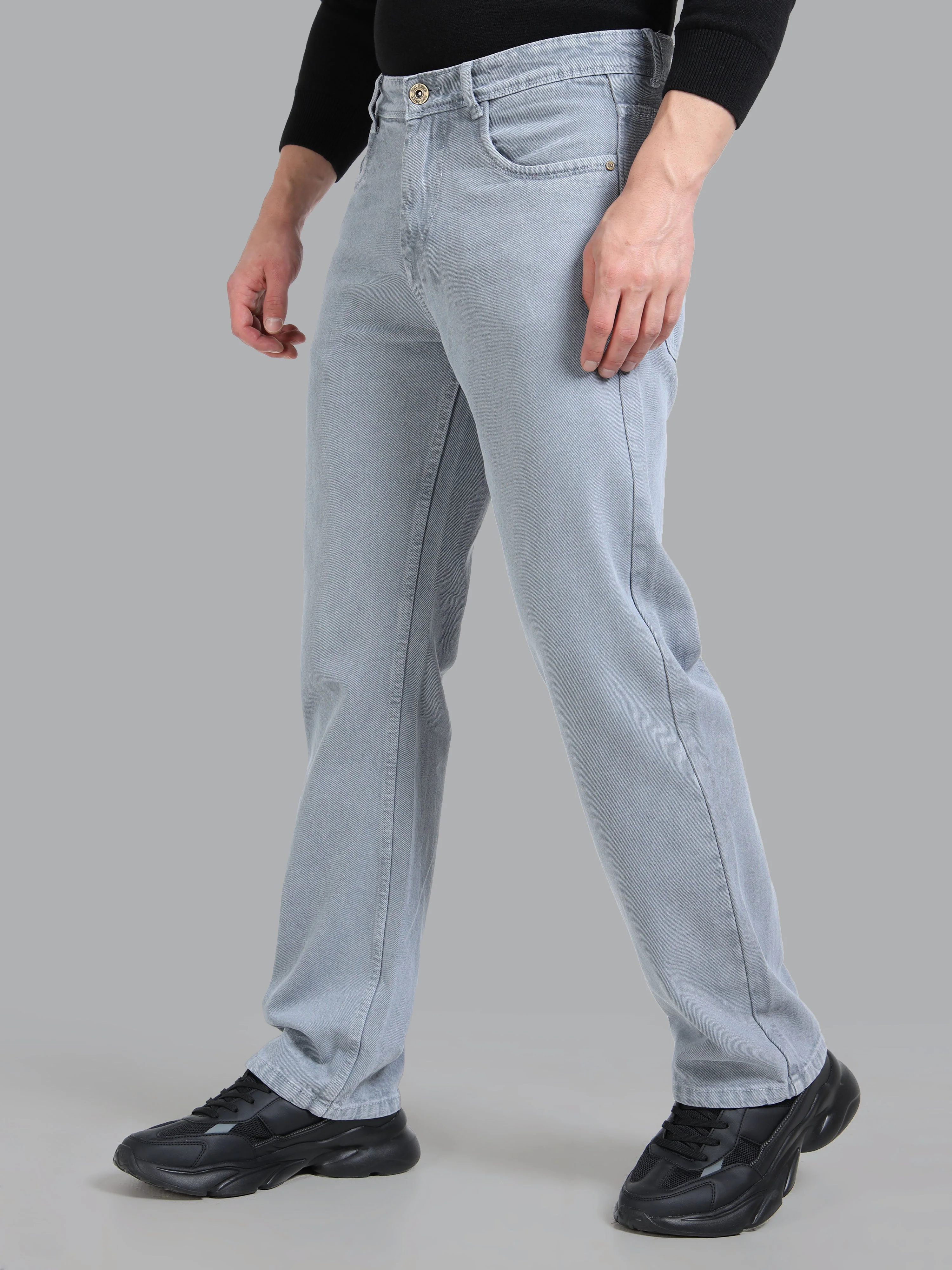 Men Forge Grey Relaxed Fit Jeans - Image 7
