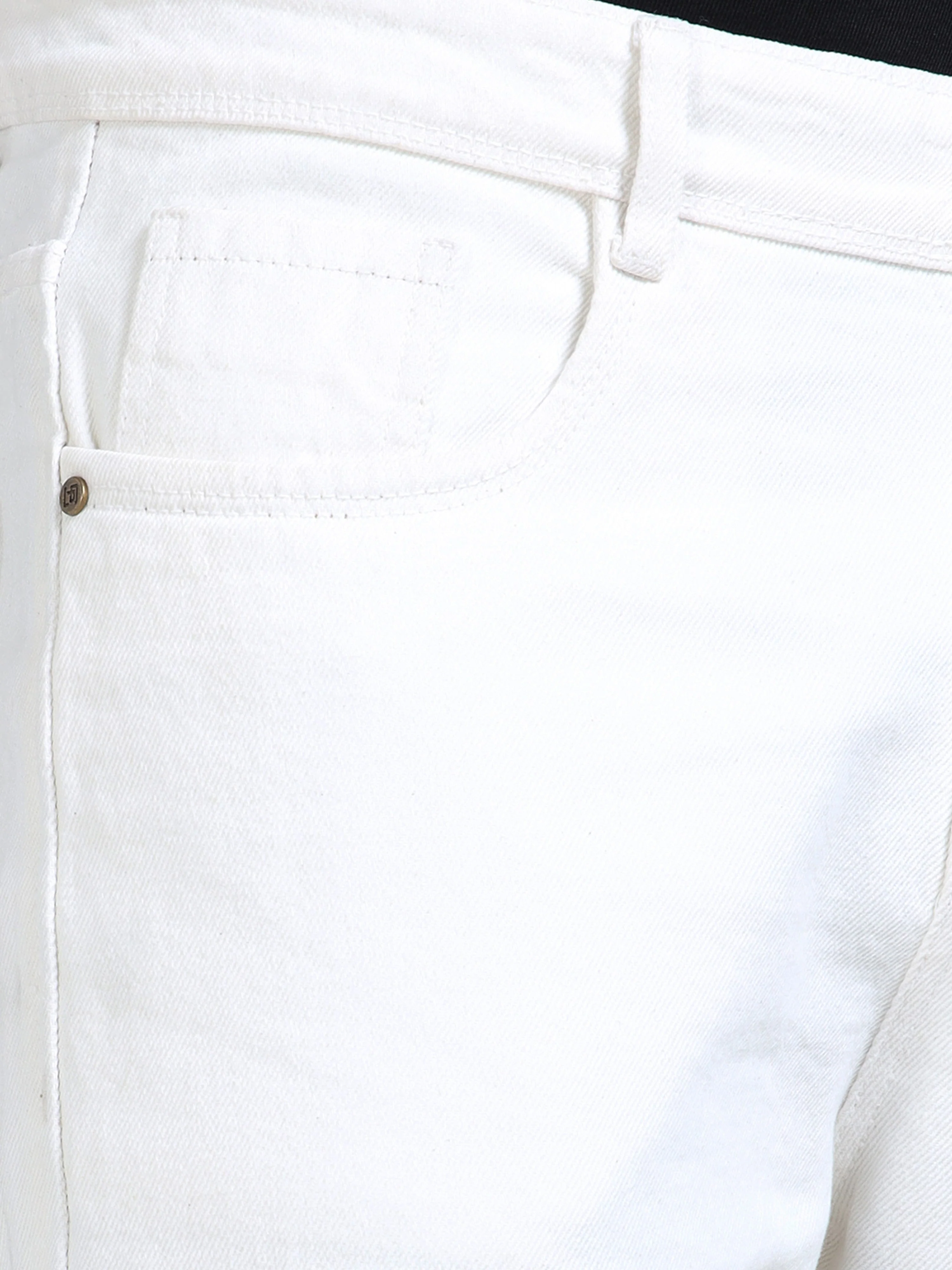 Men Forge White Relaxed Fit Jeans - Image 5