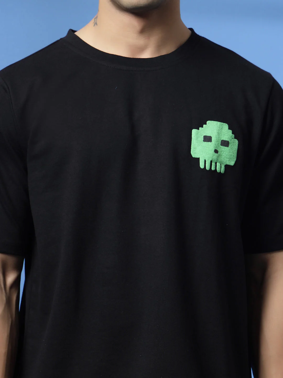 Men Game Over White Oversized Graphic T-Shirt - Image 3