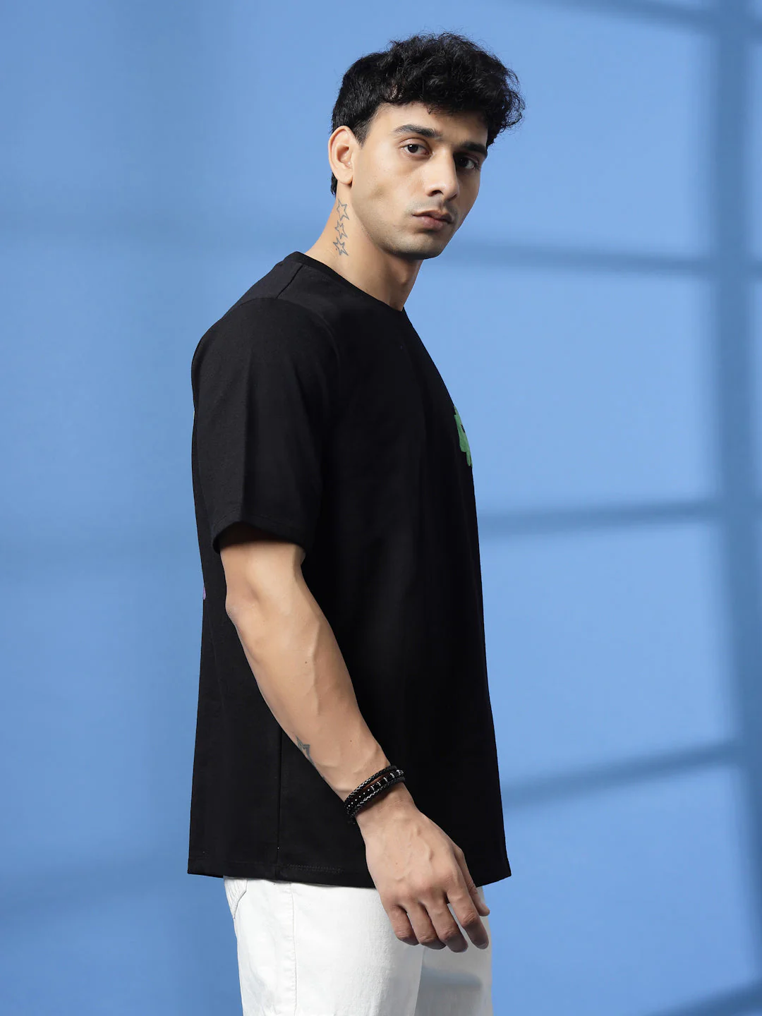 Men Game Over White Oversized Graphic T-Shirt - Image 4