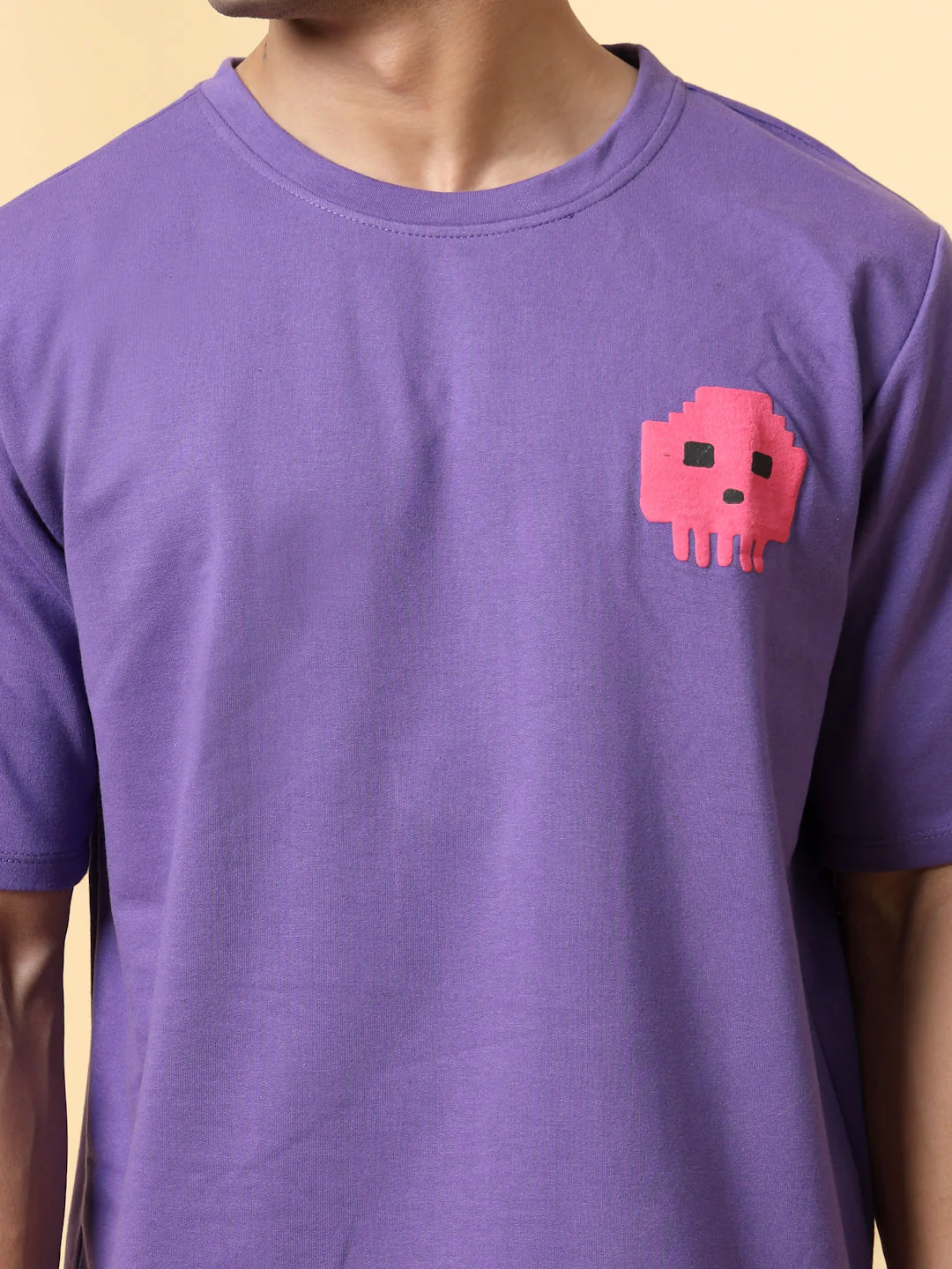 Men Game Over White Oversized Graphic Tshirt - Image 3
