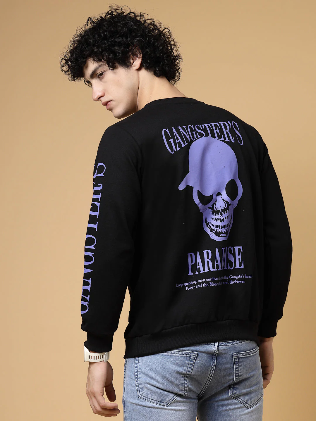 Men Gangster Paradise Oversized Sweatshirt - Image 3