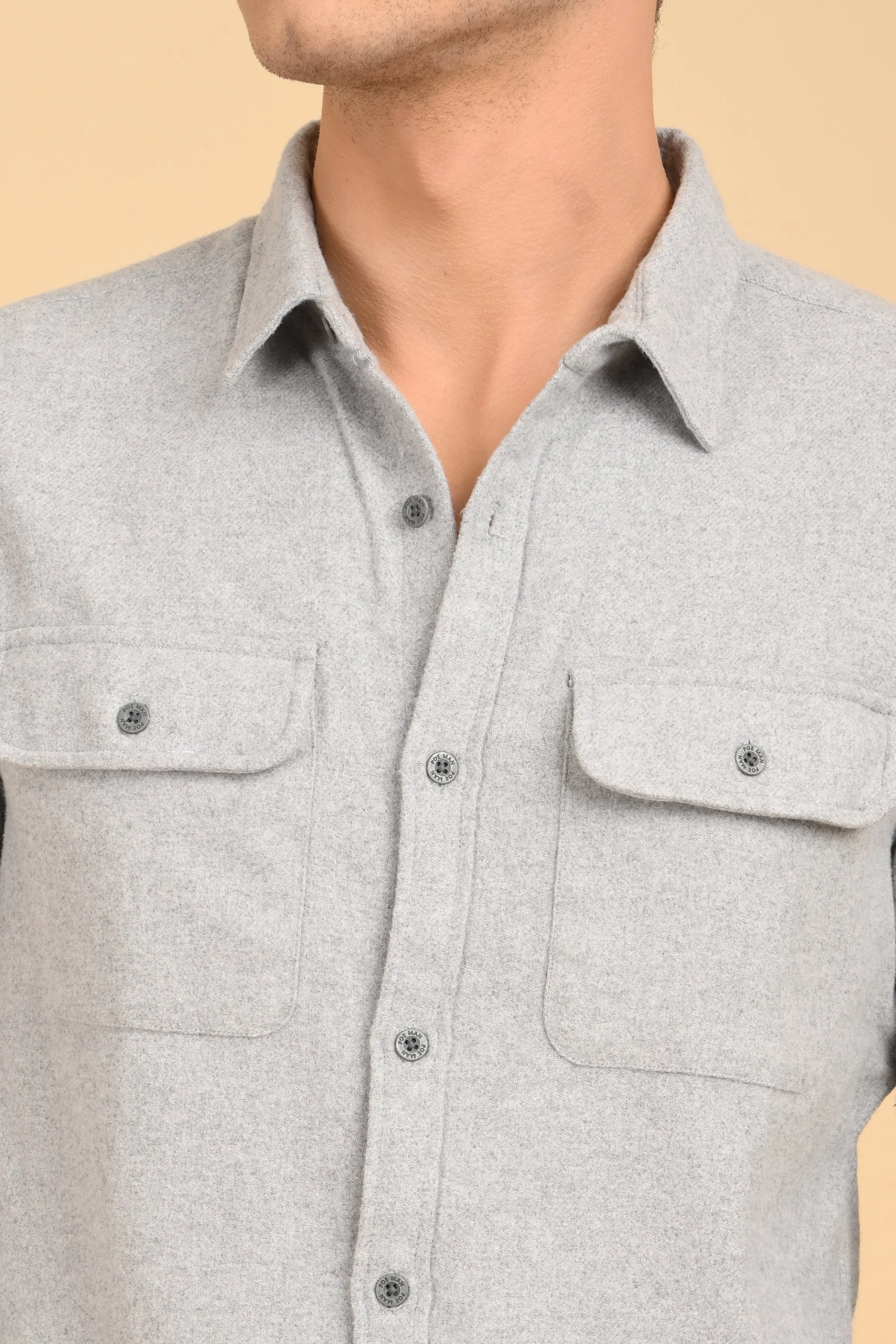 Men Georgia Melange Shirt Melange Style - Image 6