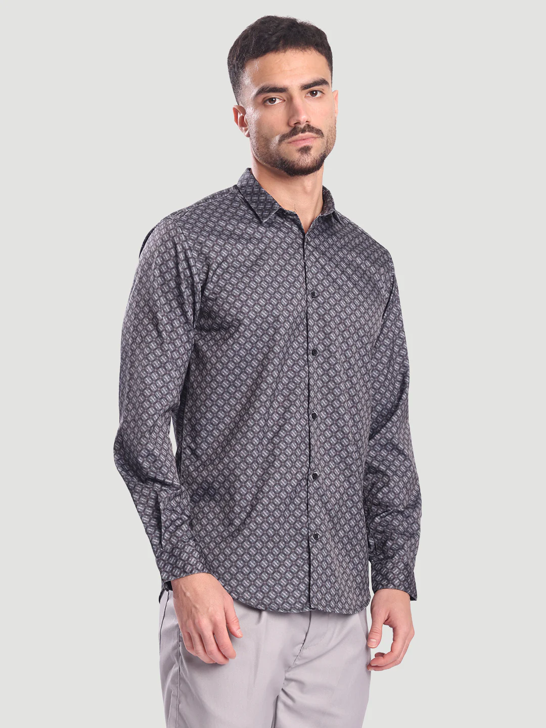 Men Green Abrstact Print Casual Shirt - Image 2