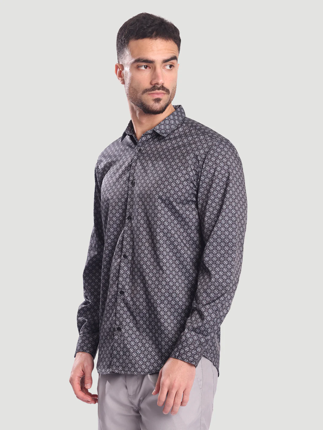 Men Green Abrstact Print Casual Shirt - Image 3