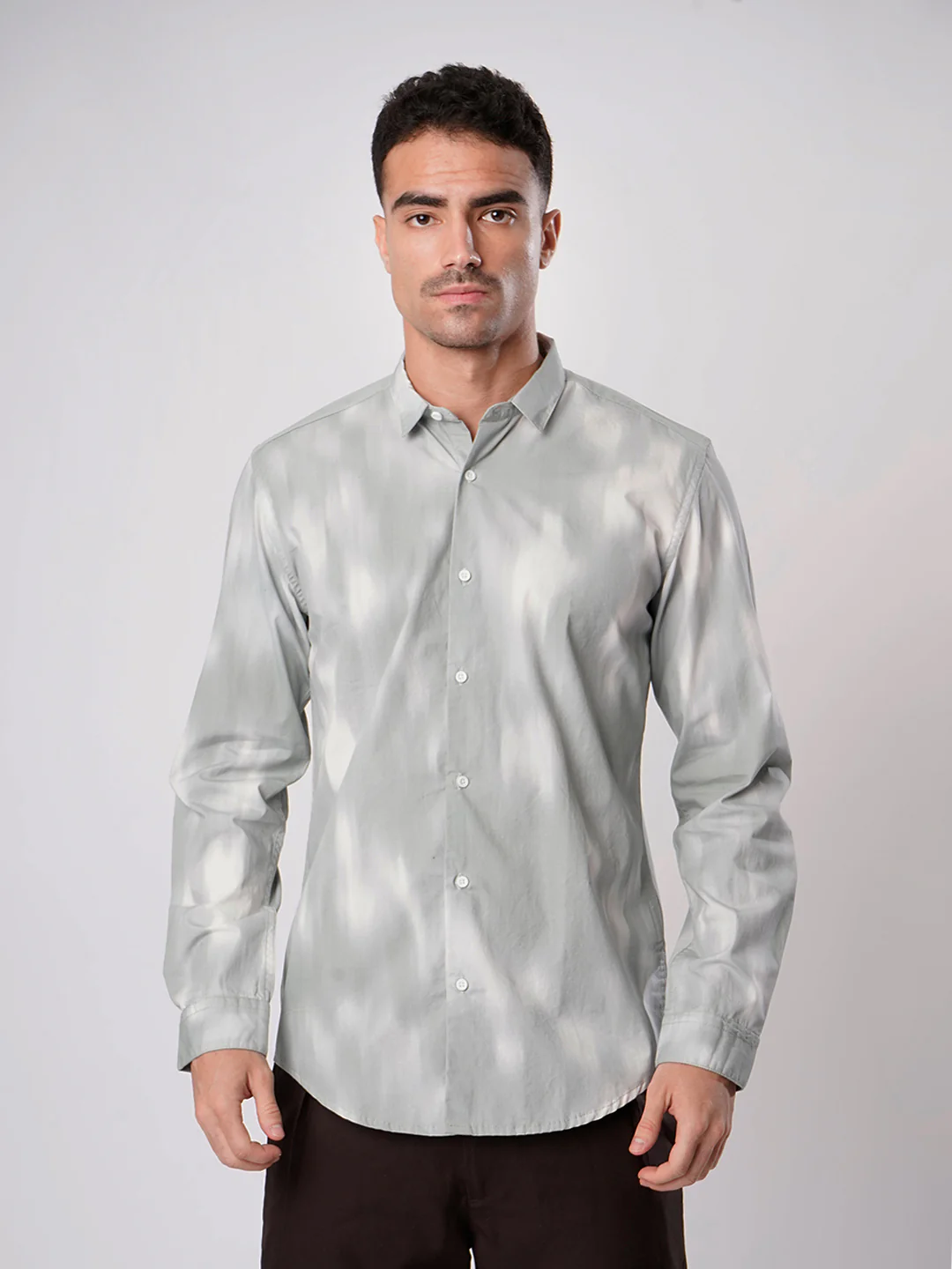 Men Green Abstract Printed Shirt - Image 2